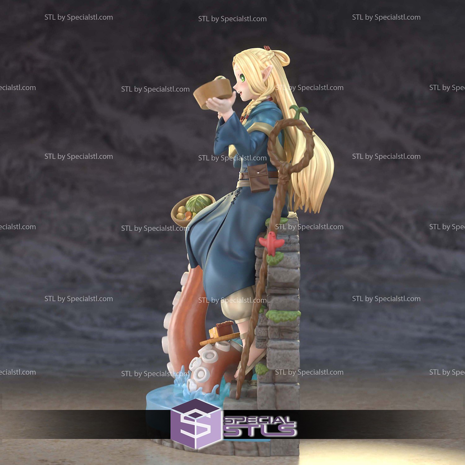 Marcille Donato Delicious in Dungeon 3D Print Sculpture STL Model — view 8