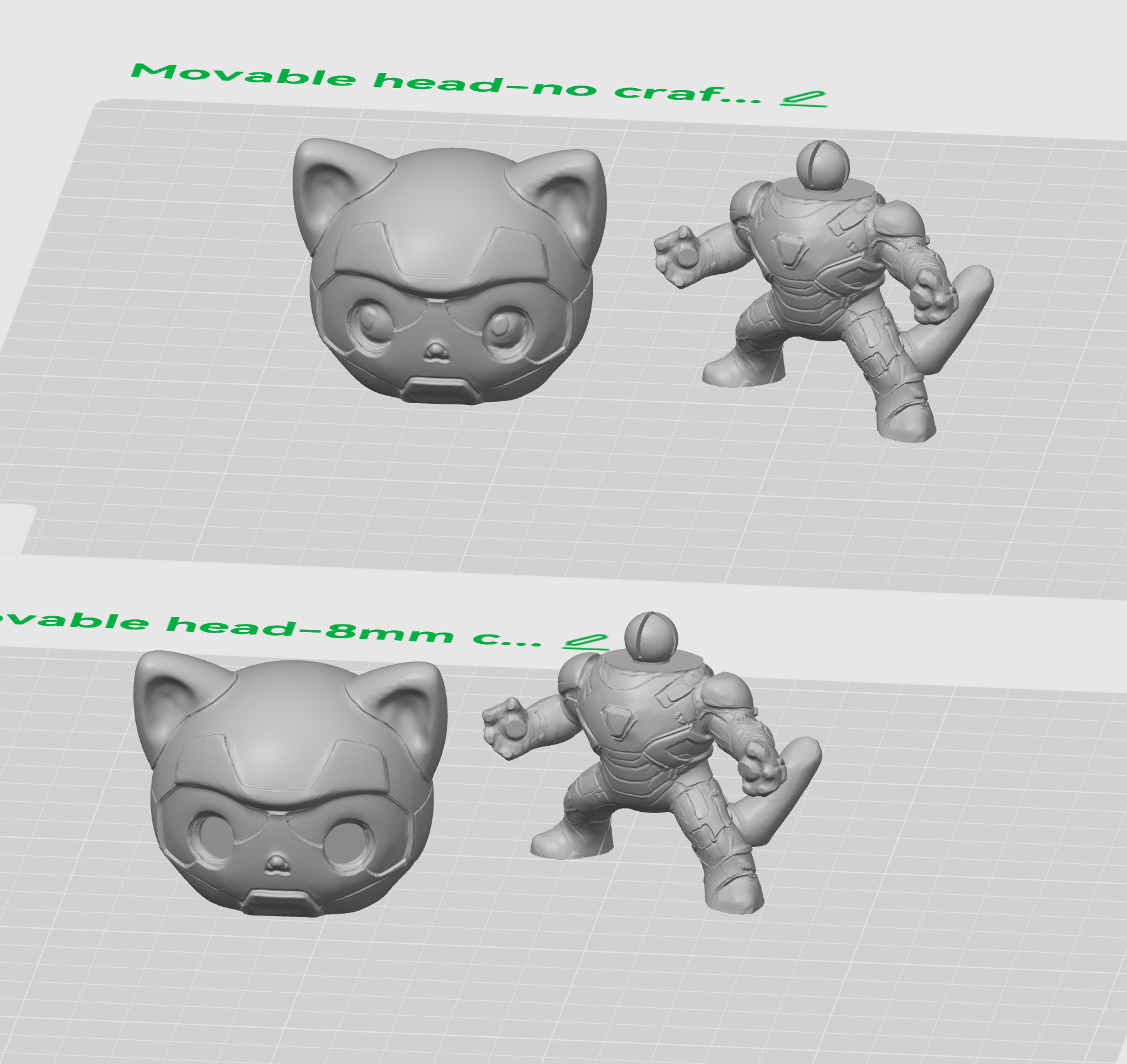 Iron Cat - Cosplay Superhero Cat Figurine - 3D Print STL/3MF Model
