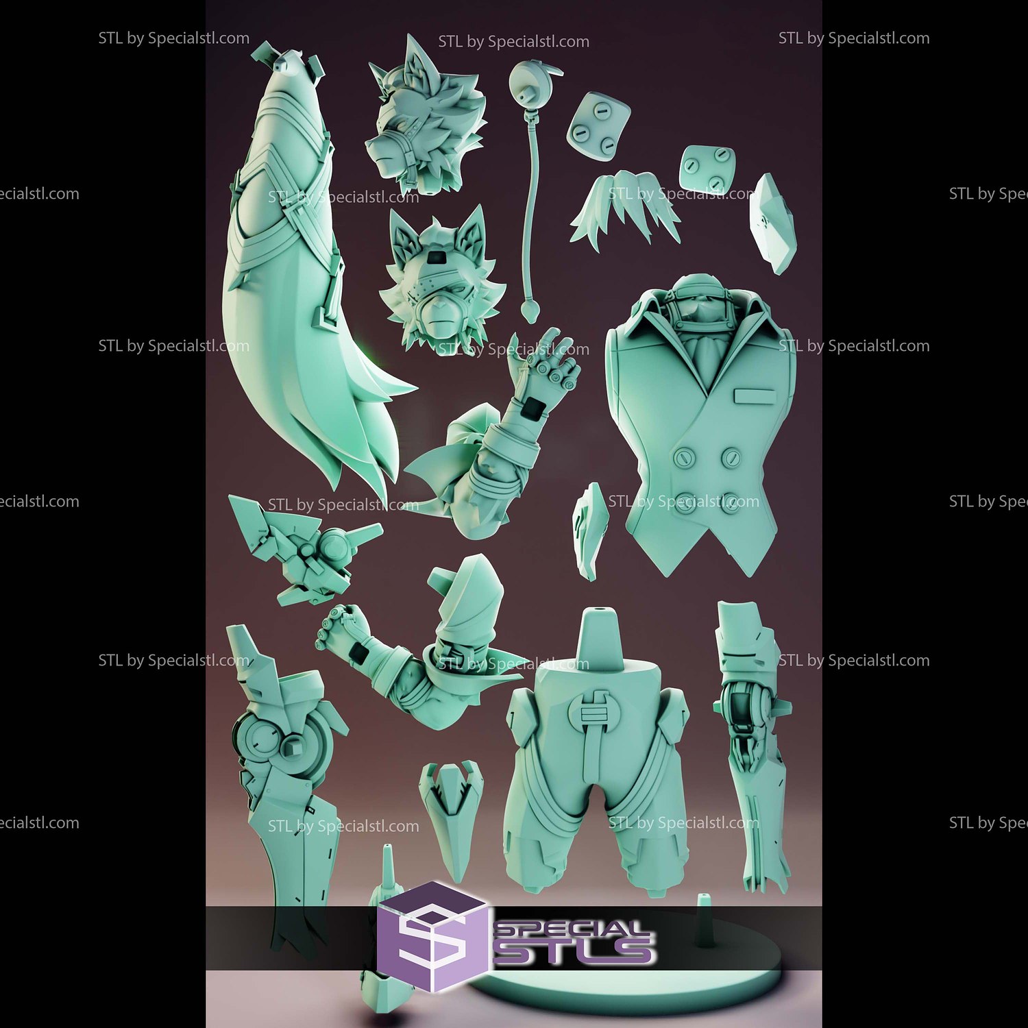 Von Lycaon Zenless Zone Zero STL Files 3D Model — view 6