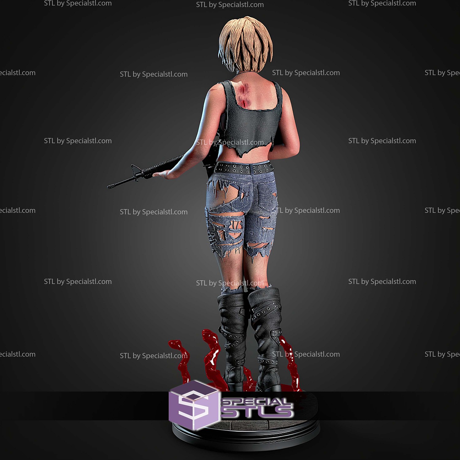 Aya Brea The3rdbirthday 1 6 STL Files 3D Model — view 6