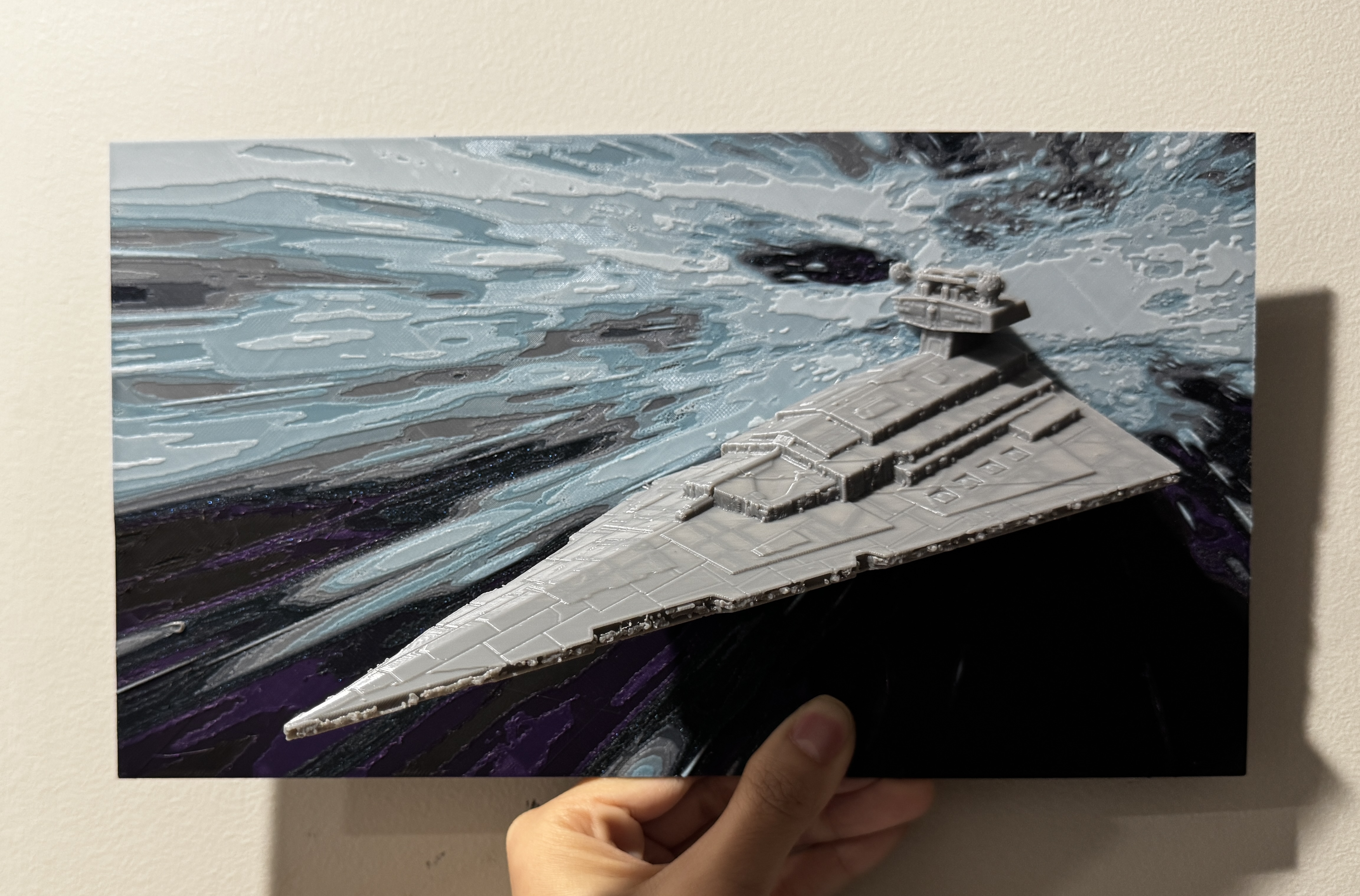 Imperial Star Destroyer - Hueforge Hybrid 3D 3MF Model