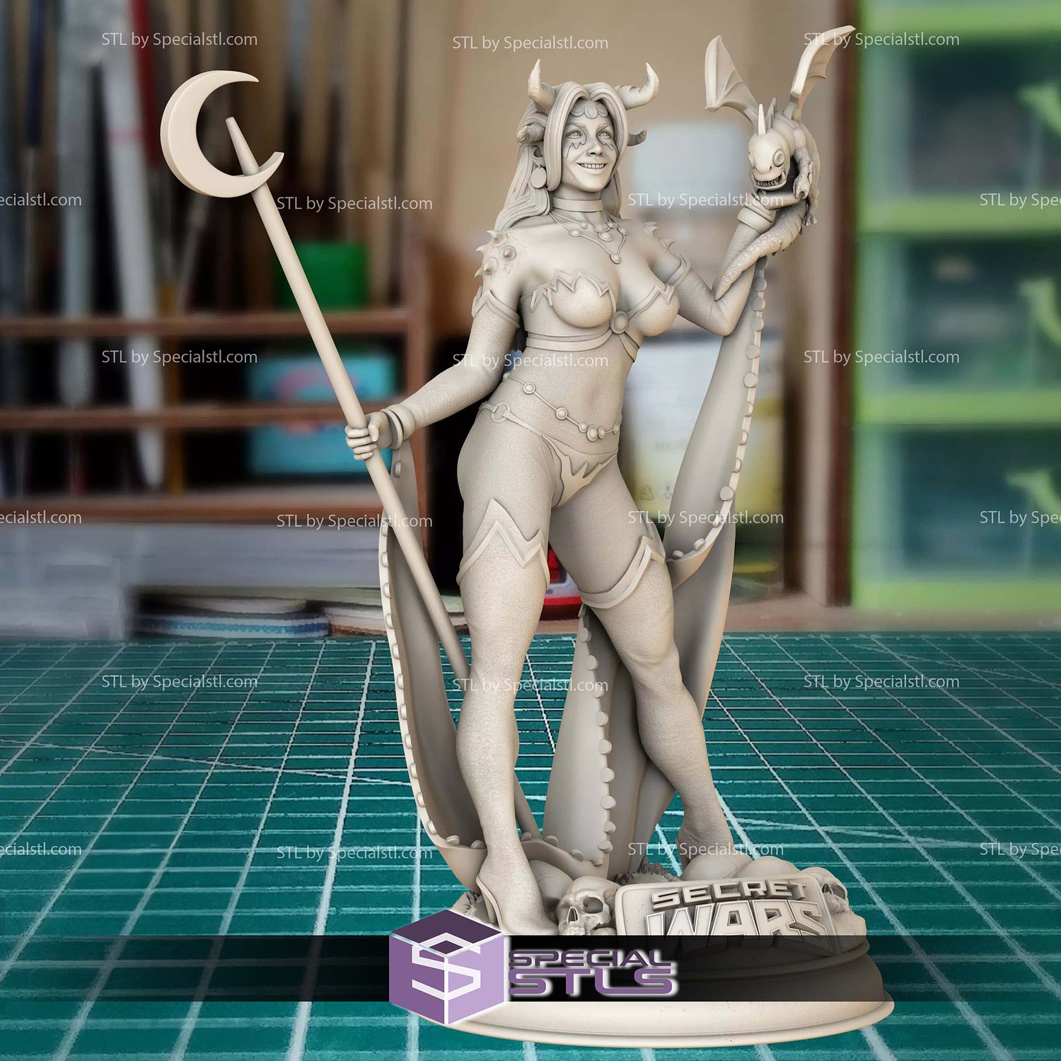 Shiklah DC Villain 3D Printer Files STL Model — view 3