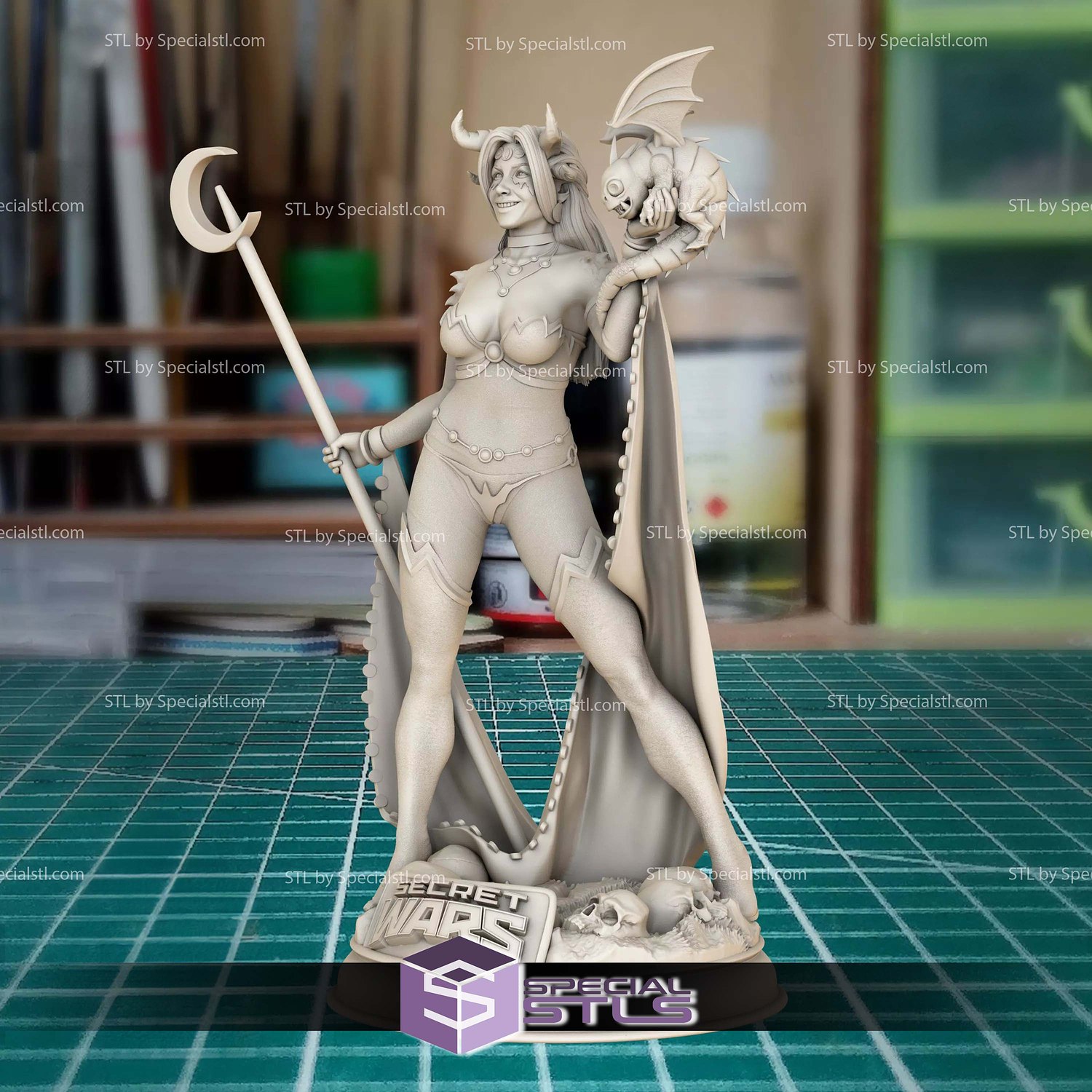 Shiklah DC Villain 3D Printer Files STL Model — view 4