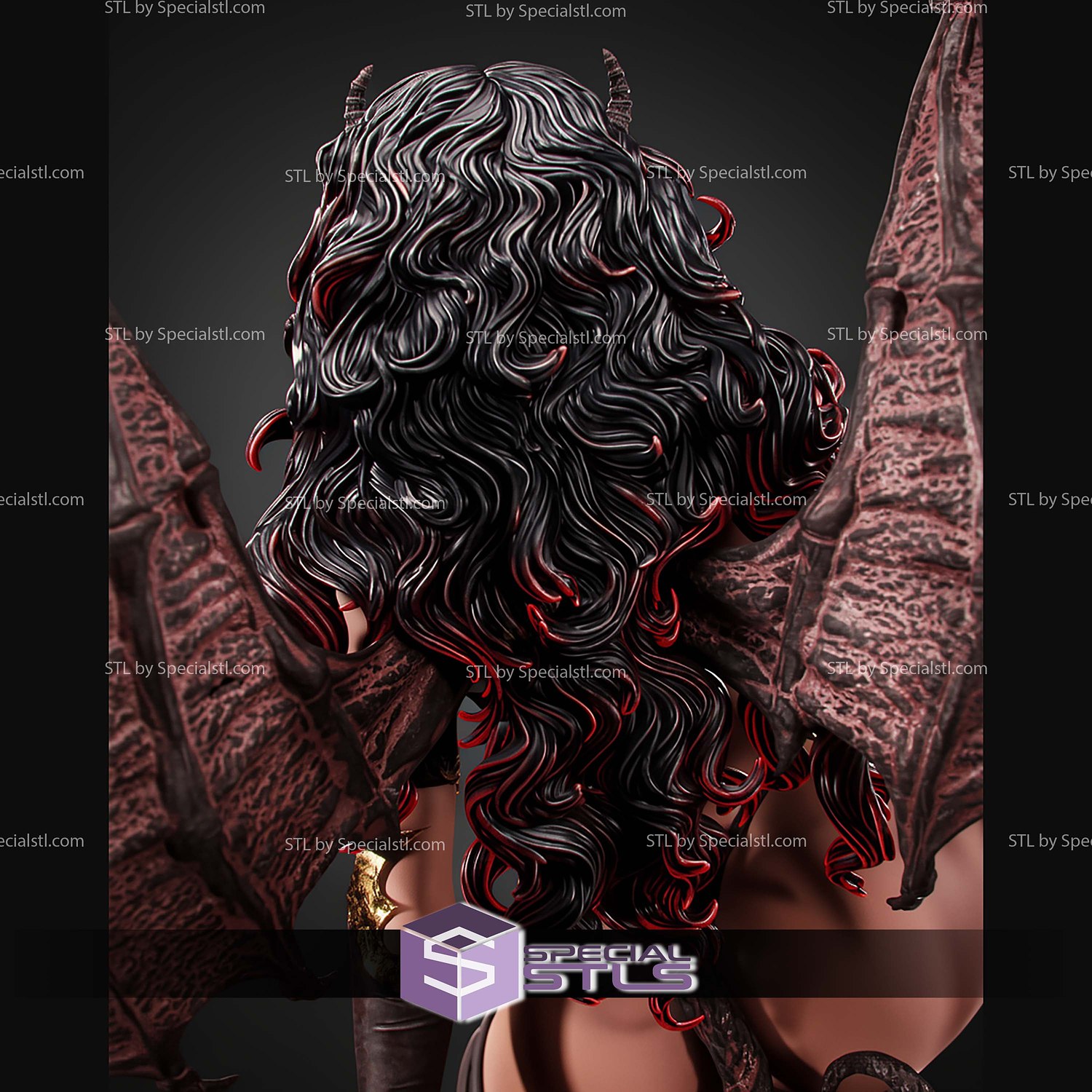 Xyrath Succubus Fanart STL Files 3D Model — view 5