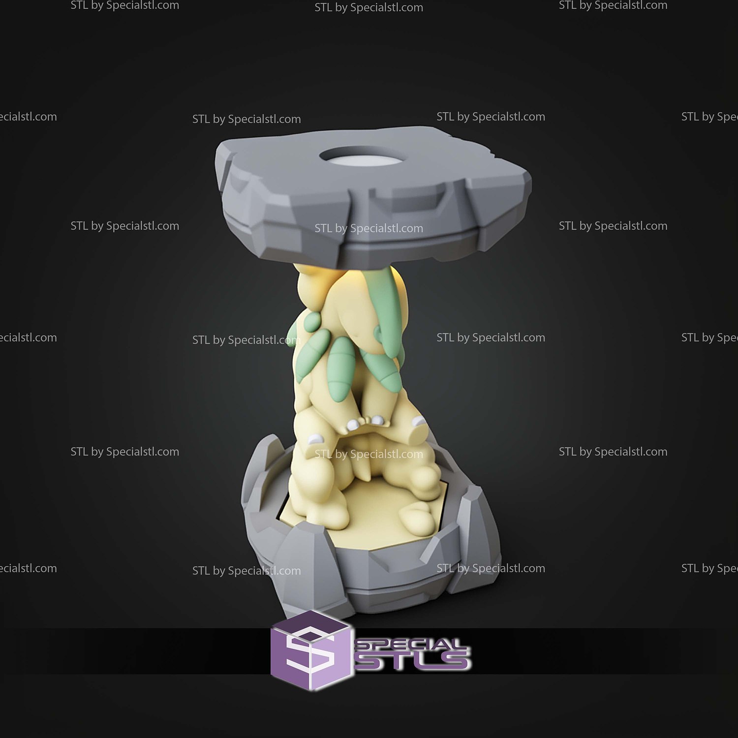 Pokemon Clone Lab Colletion Bayleef STL Files 3D Model — view 2