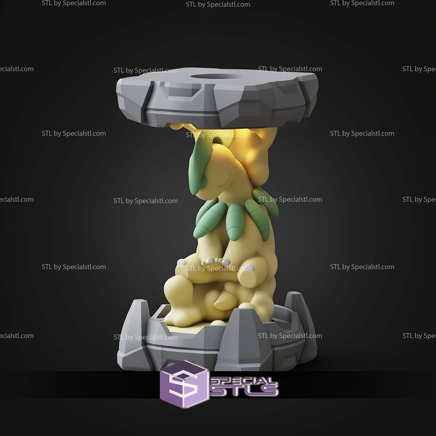 Pokemon Clone Lab Colletion Bayleef STL Files 3D Model — view 4