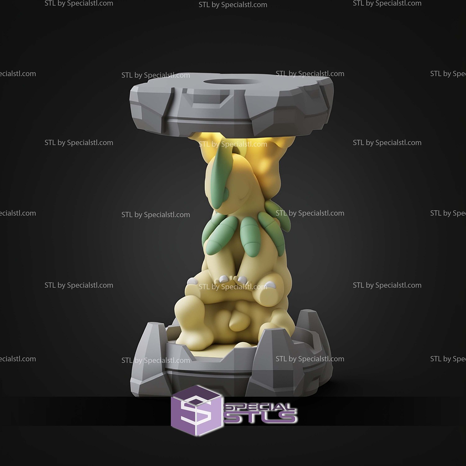 Pokemon Clone Lab Colletion Bayleef STL Files 3D Model — view 6