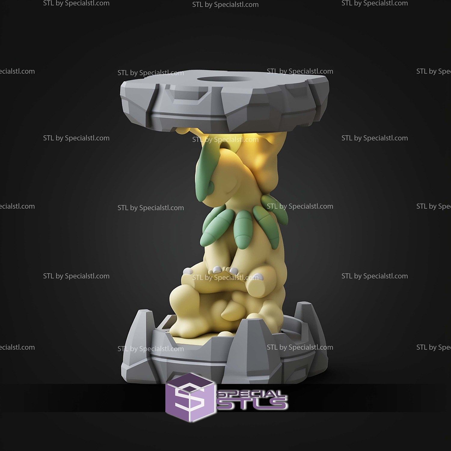 Pokemon Clone Lab Colletion Bayleef STL Files 3D Model — view 8