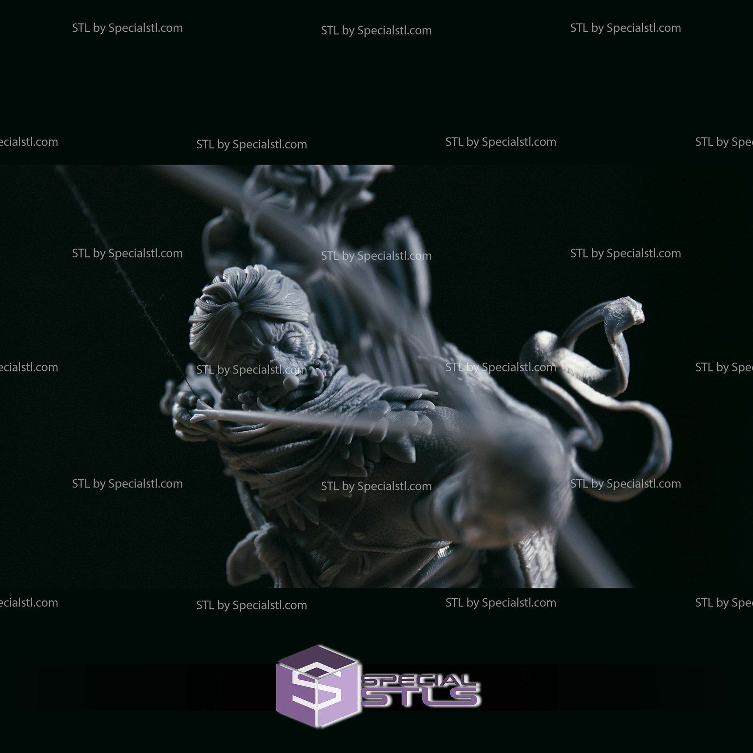 Daiten Bust The Exiled Wanderer 3D Printer Files STL Model — view 2