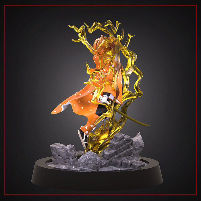 Zanitsu Agatsuma 3D STL Model — view 3