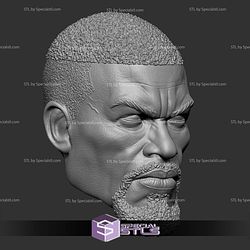 Custom Head STL Blade Comics 3D Model
