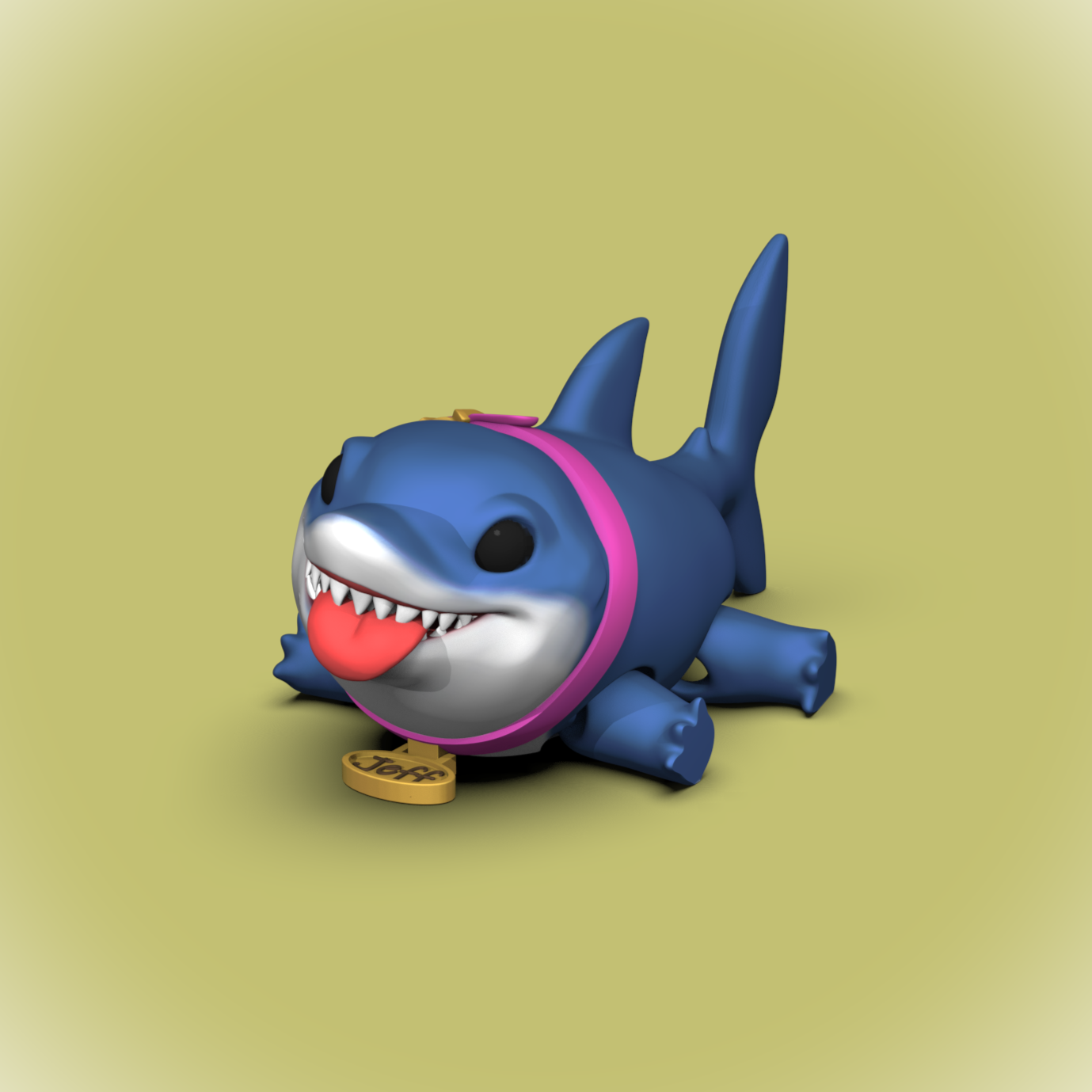 Jeff The Shark Flexi Legs -Marvel Rivals 3D STL Model