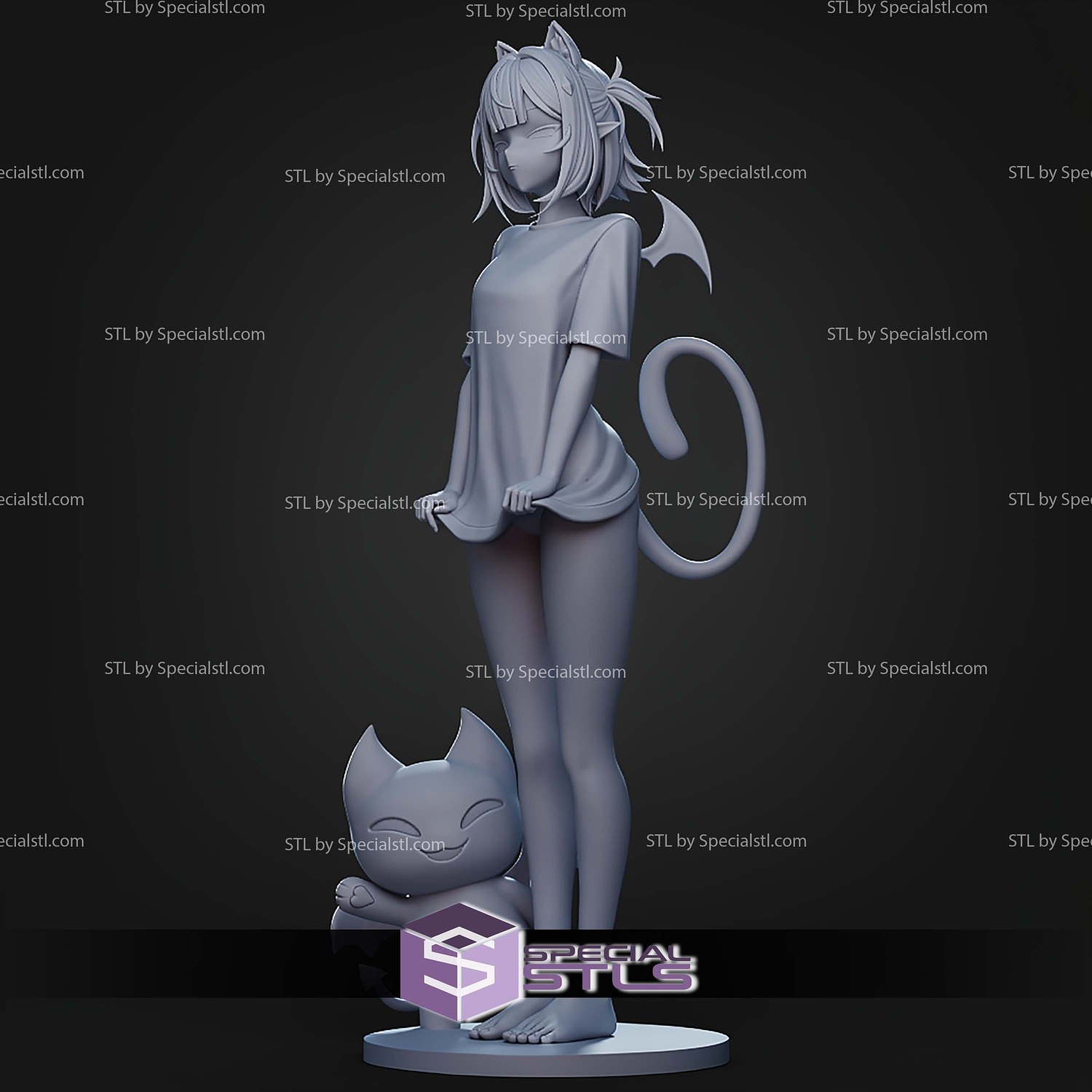 Camila Cat Girl Fanart STL Files 3D Model — view 2
