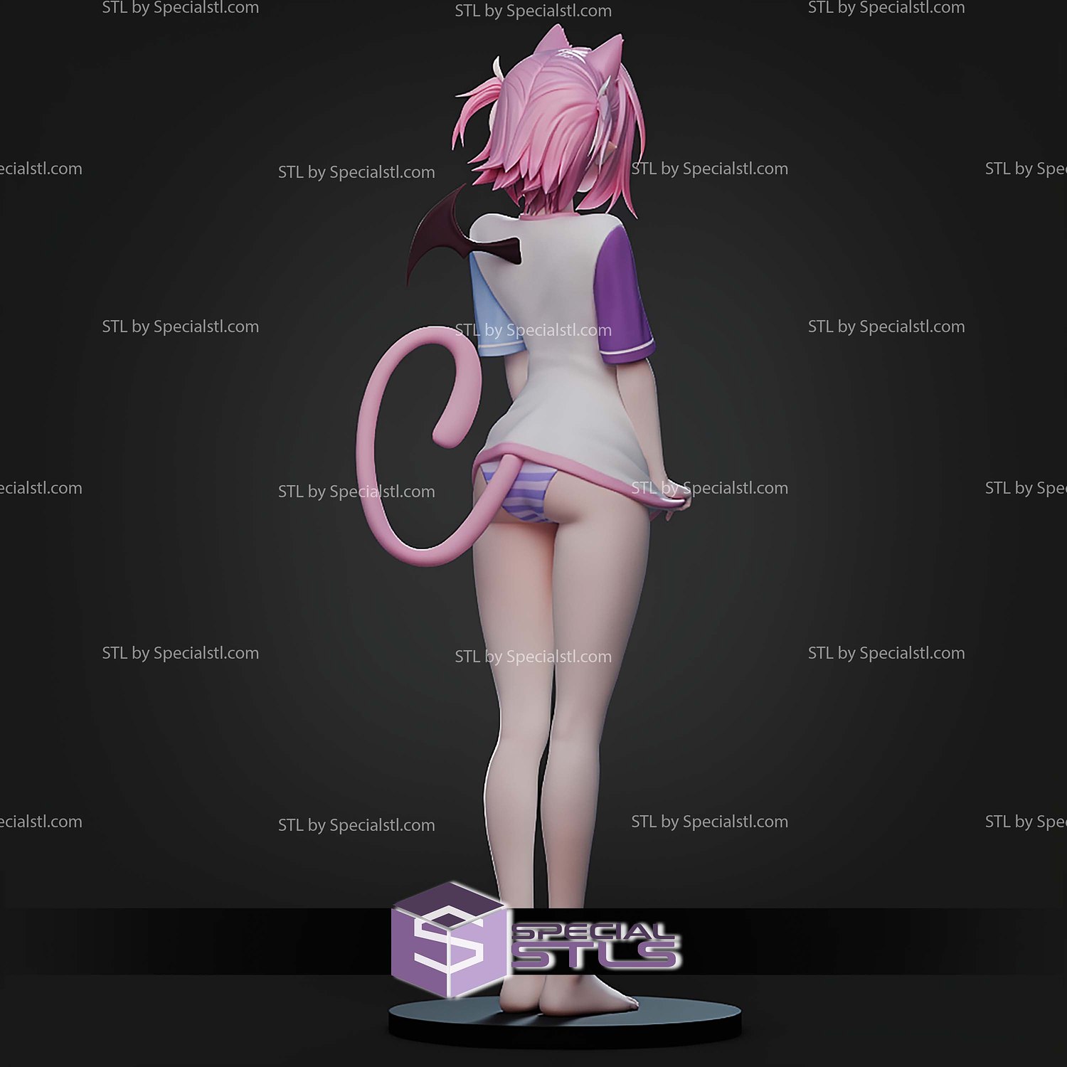 Camila Cat Girl Fanart STL Files 3D Model — view 3