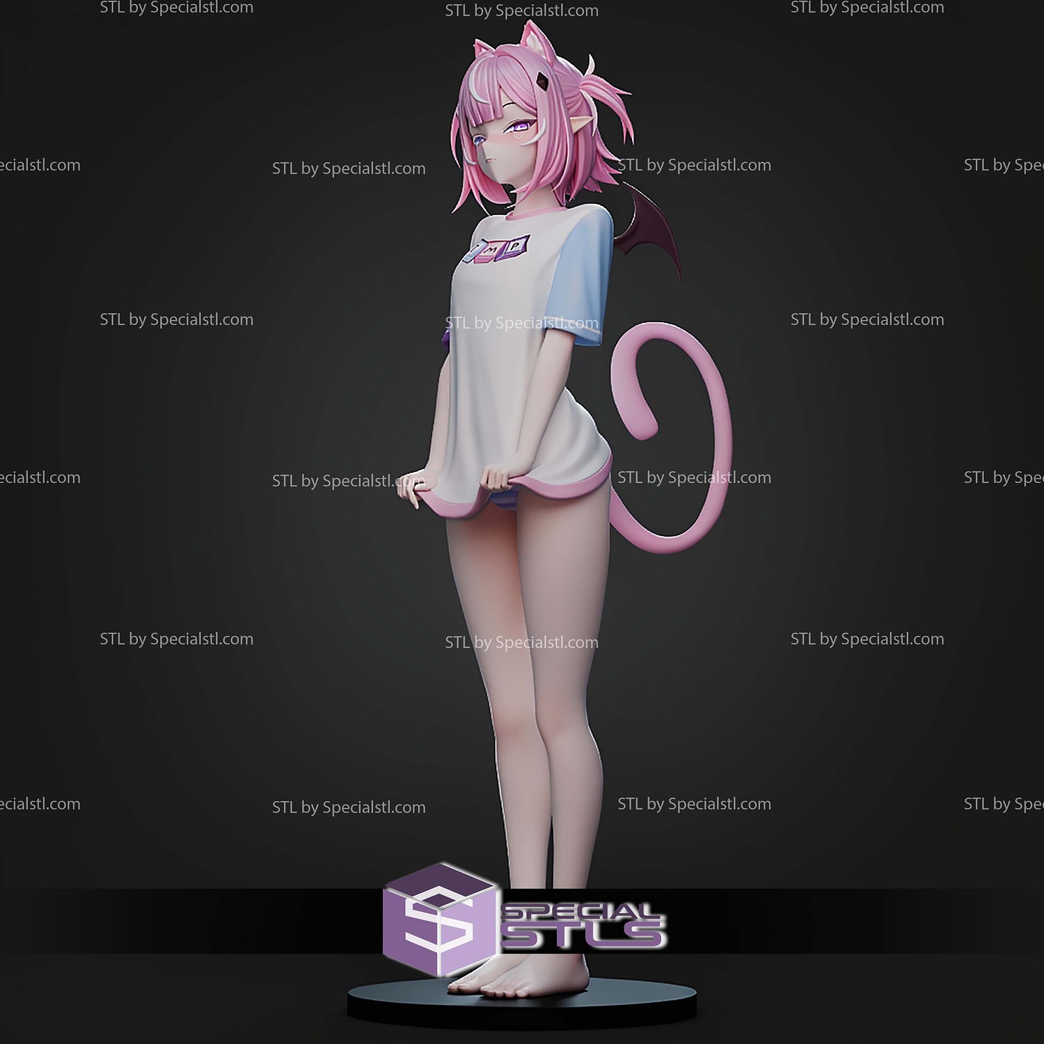 Camila Cat Girl Fanart STL Files 3D Model — view 6