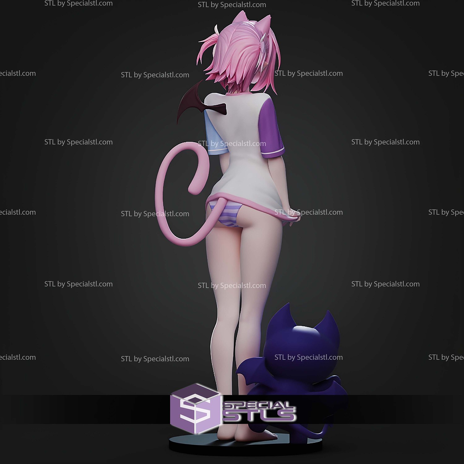 Camila Cat Girl Fanart STL Files 3D Model — view 8