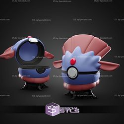 Basic Pokemon Collection Weavile Pokeball 3D STL Model