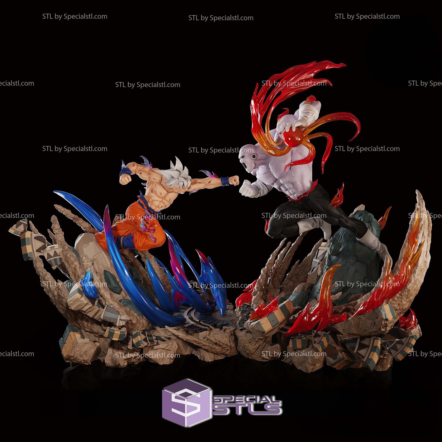 Dragonball Super Goku Fight Jiren 3D Printing Models STL Model — view 4