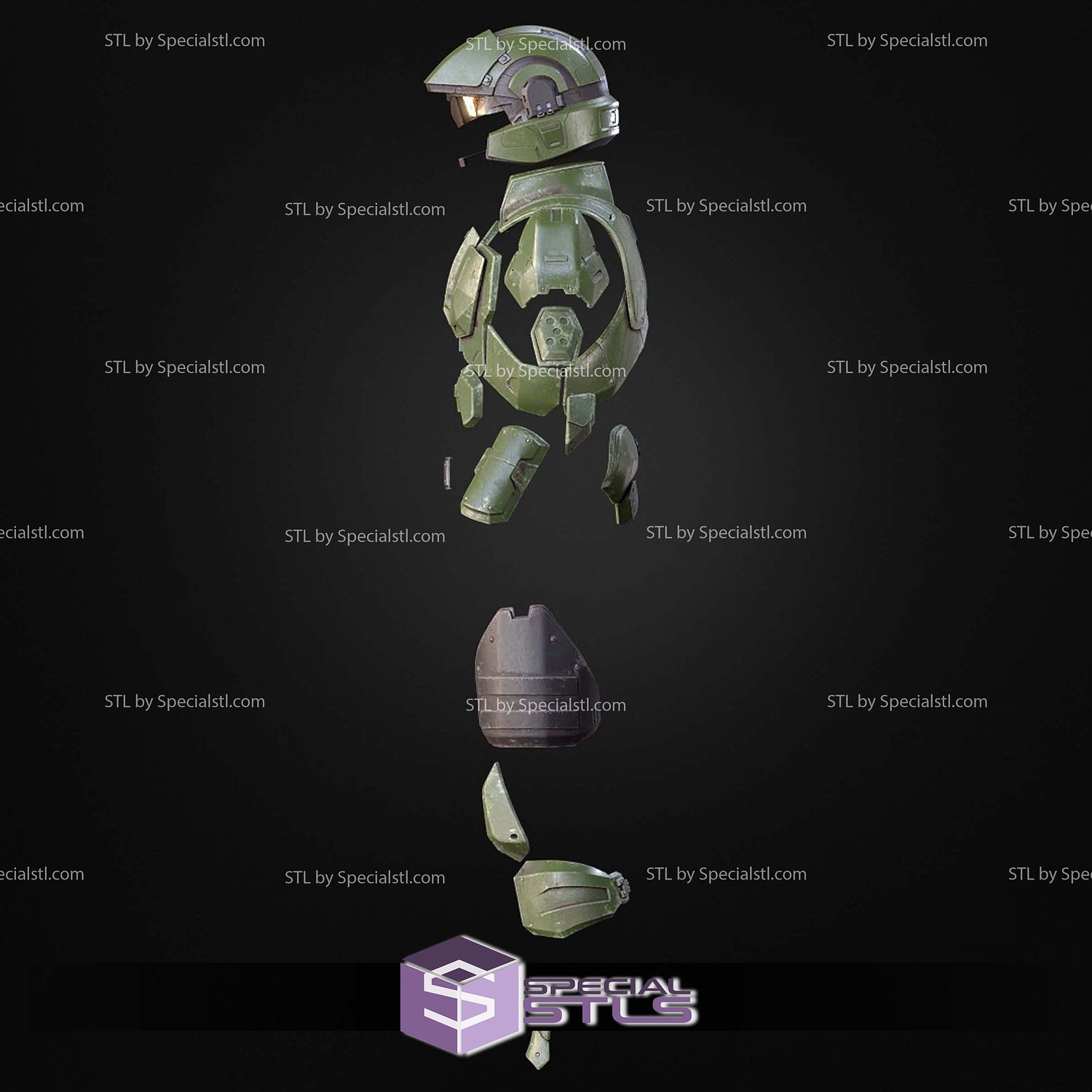 Cosplay STL Files UNSC Marine Armor 3D Model — view 2
