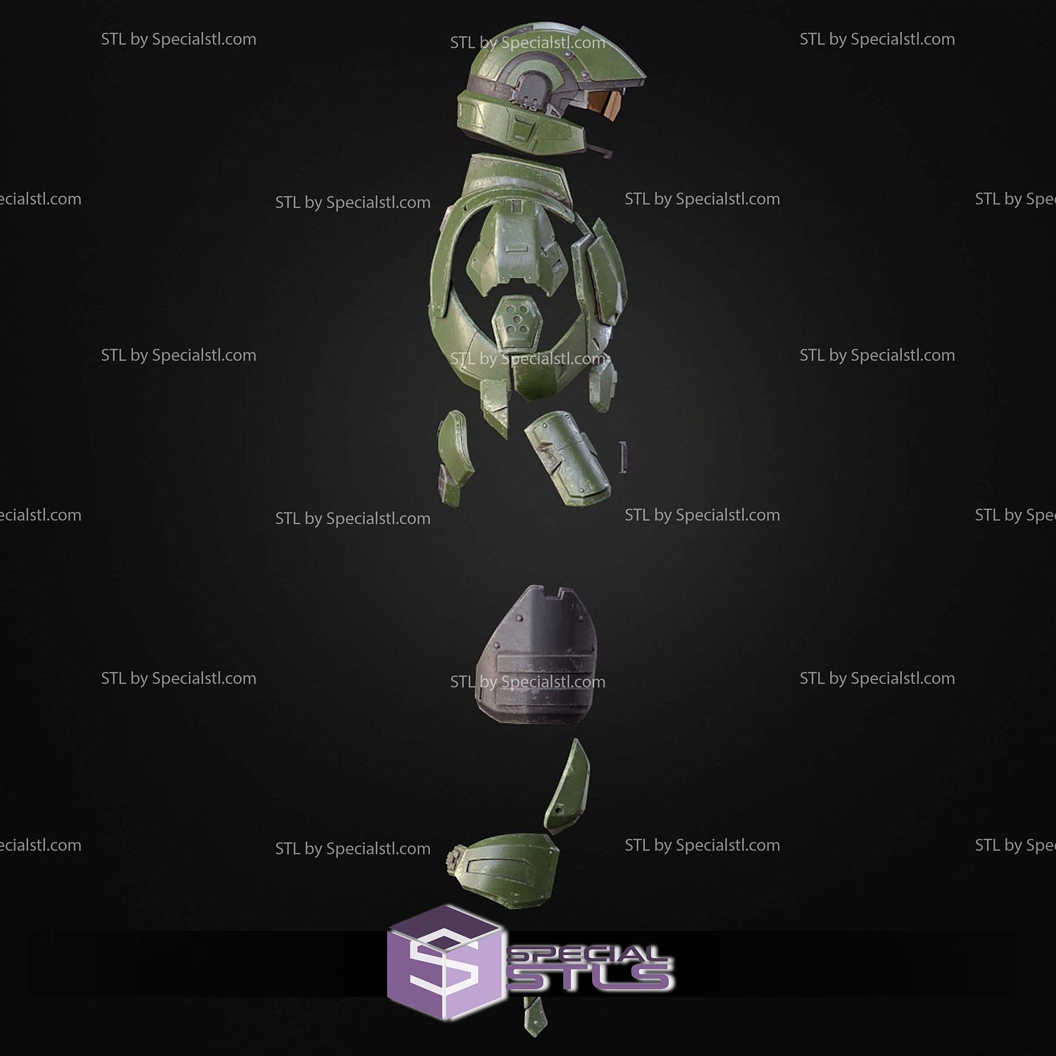 Cosplay STL Files UNSC Marine Armor 3D Model — view 4