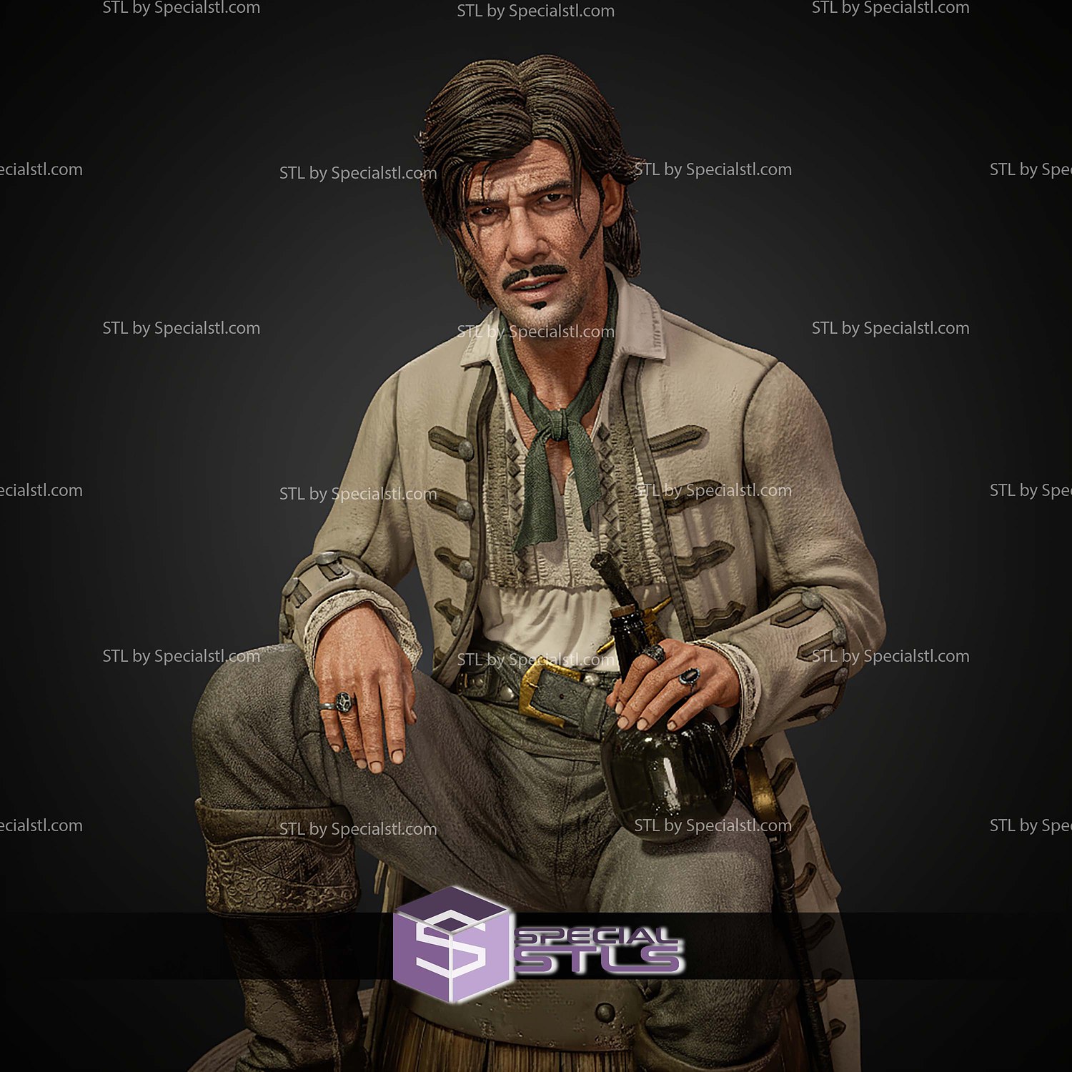 Jack Rackham Black Sails 1 6 STL Files 3D Model — view 2