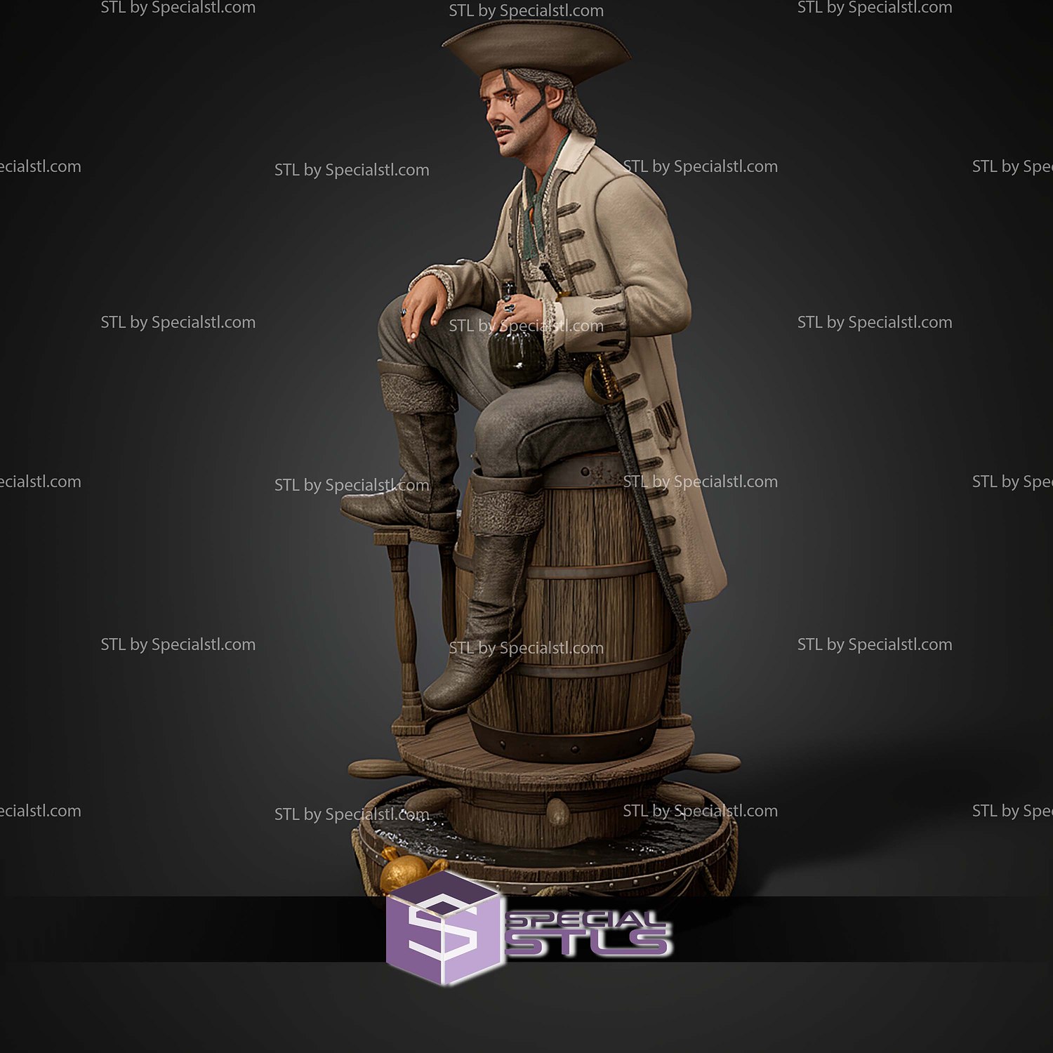 Jack Rackham Black Sails 1 6 STL Files 3D Model — view 5