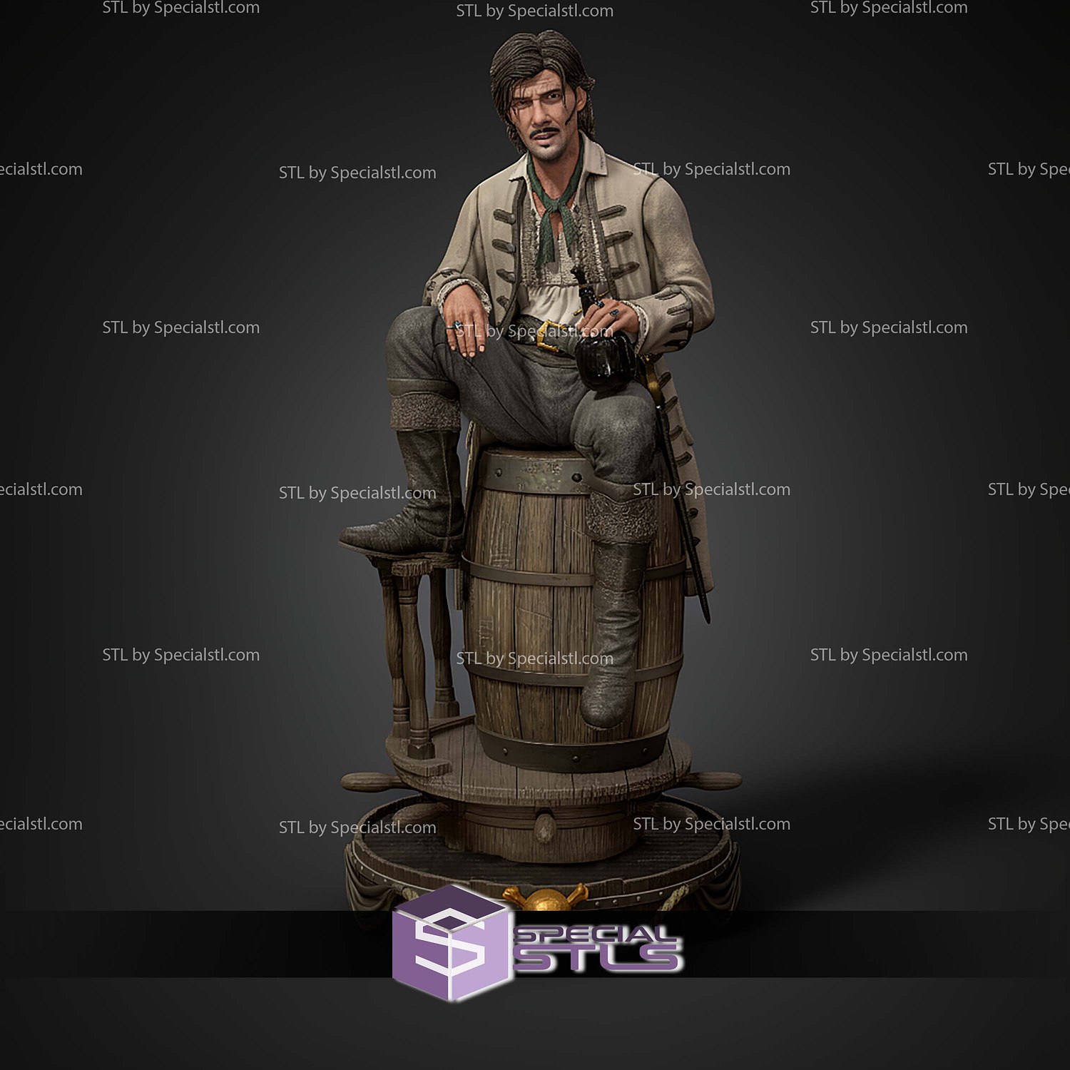 Jack Rackham Black Sails 1 6 STL Files 3D Model — view 6