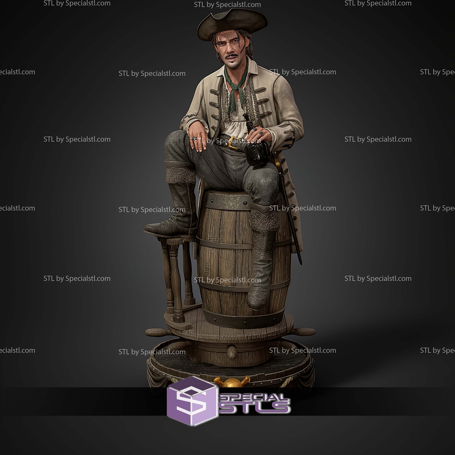 Jack Rackham Black Sails 1 6 STL Files 3D Model — view 7