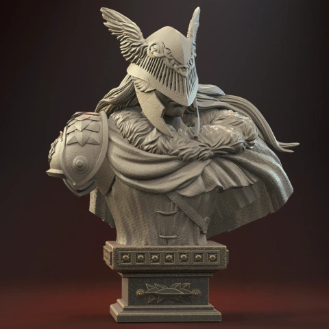 Malenia Blade of Miquella Bust 3D Printer Files | Assembly STL Model