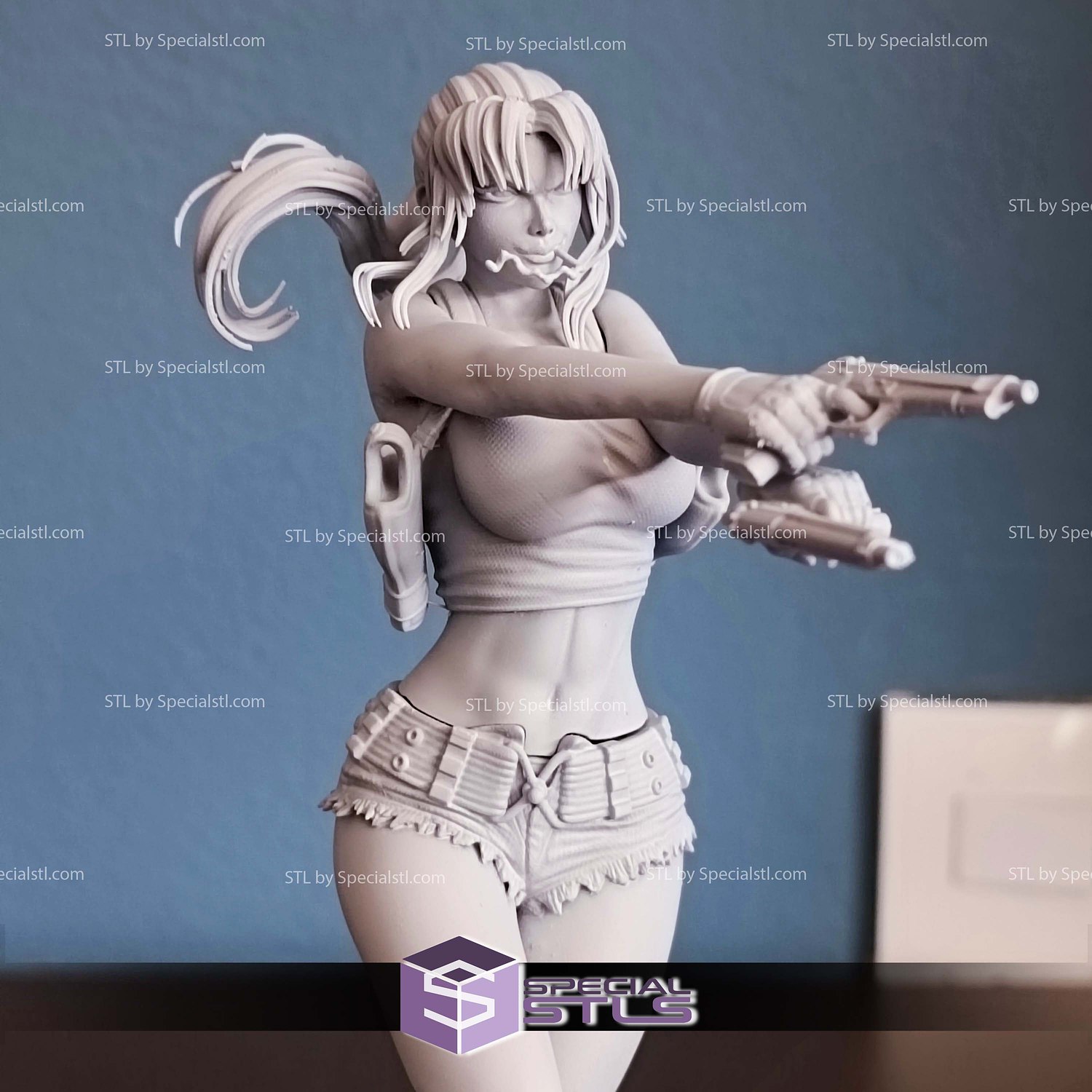 Revy Black Lagoon V3 STL Files 3D Model — view 6