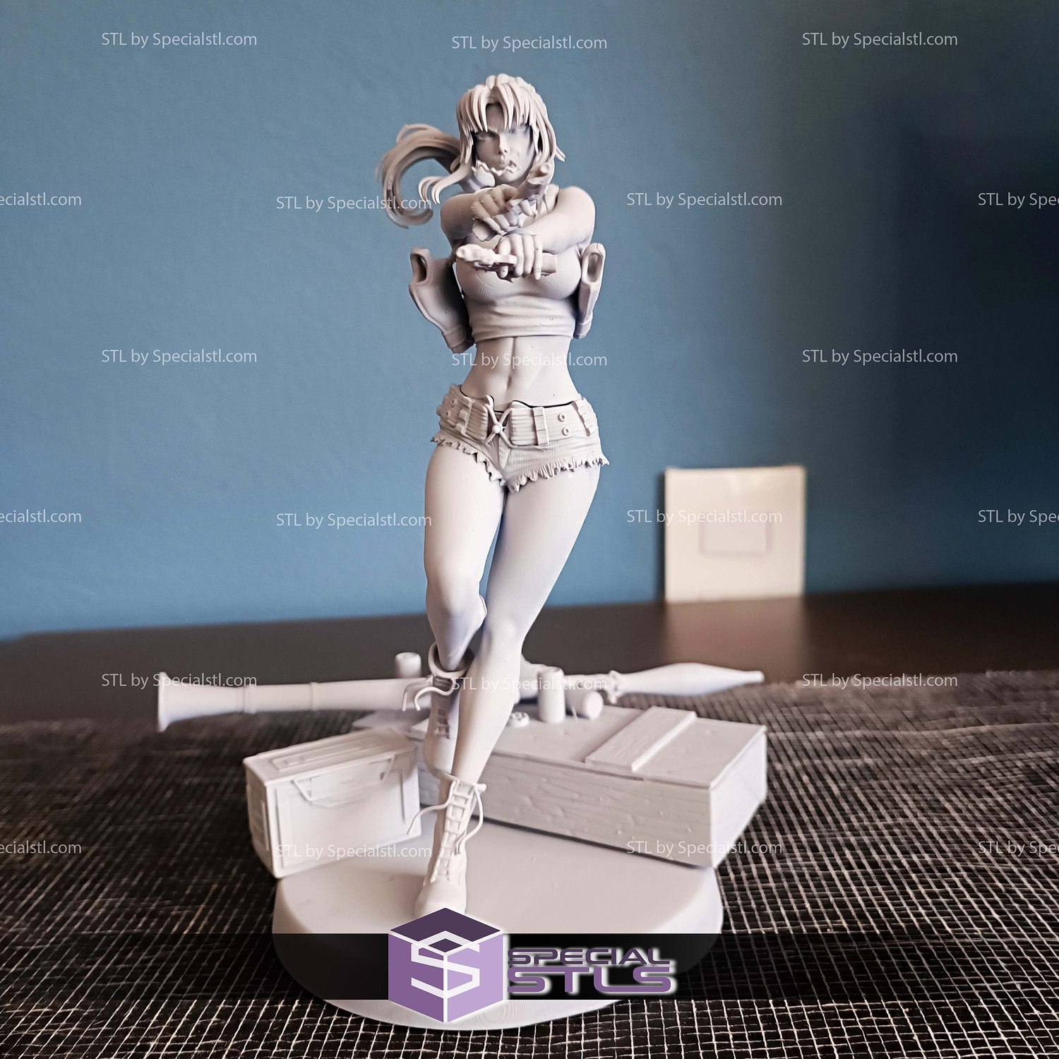 Revy Black Lagoon V3 STL Files 3D Model — view 7
