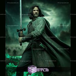 Aragorn and Sword Sculptures 3D Printing STL Model