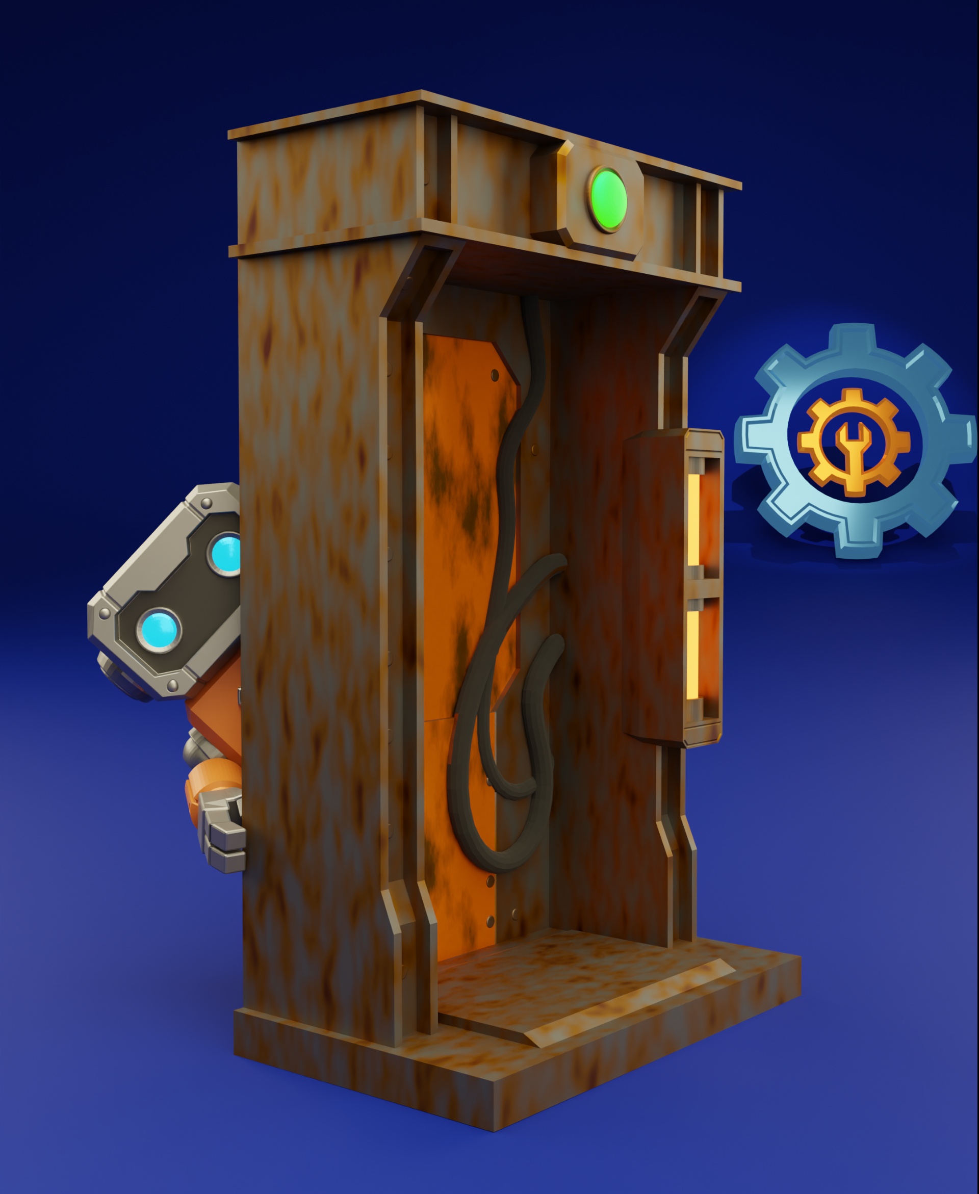 ModBots Charging Station – Printable Display Base for Sprocket and Other ModBots 3D 3MF Model — view 2