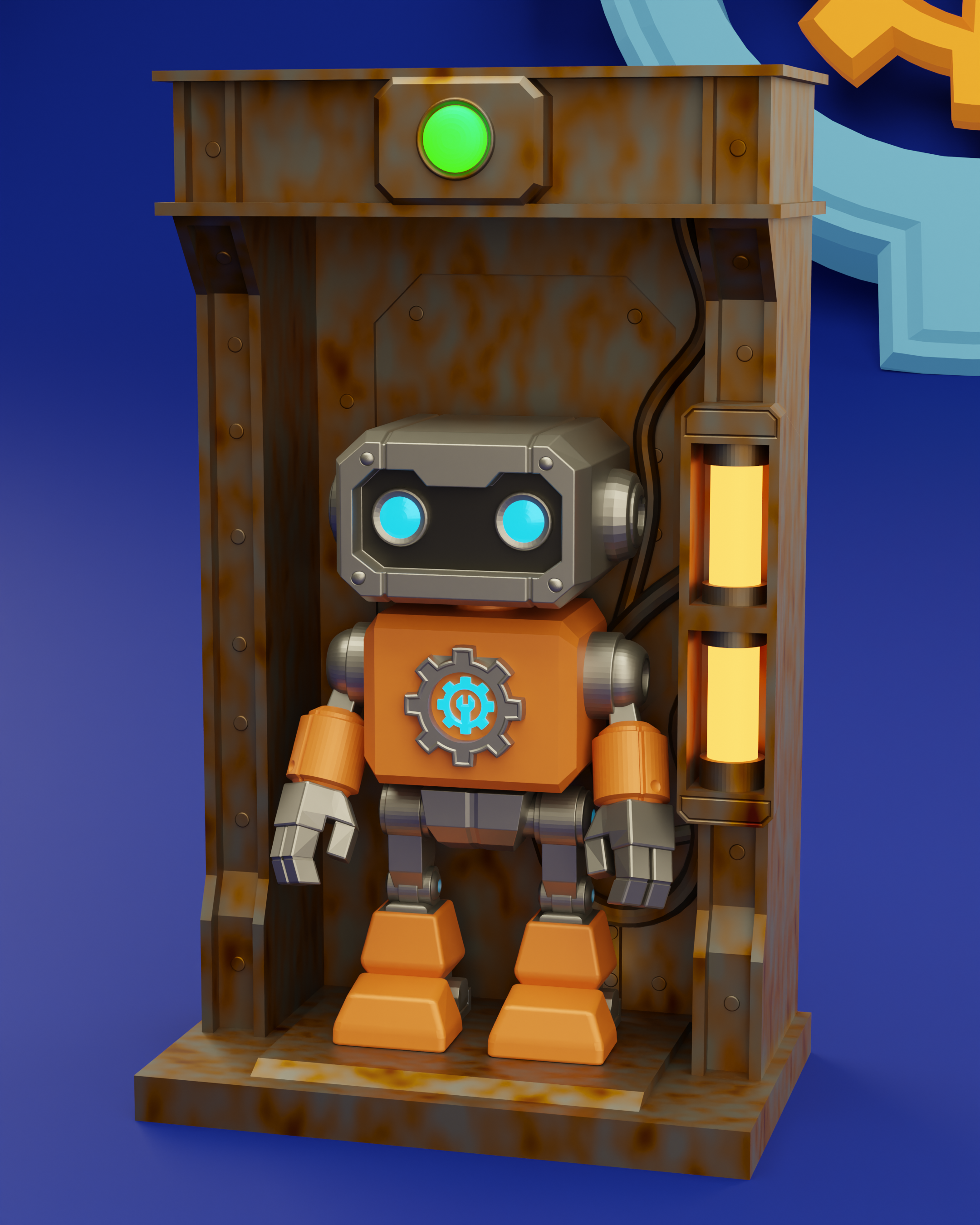 ModBots Charging Station – Printable Display Base for Sprocket and Other ModBots 3D 3MF Model — view 3
