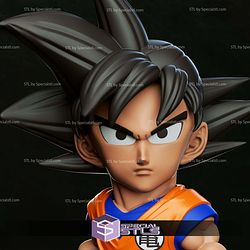 Chibi STL Collection Son Goku 3D Model