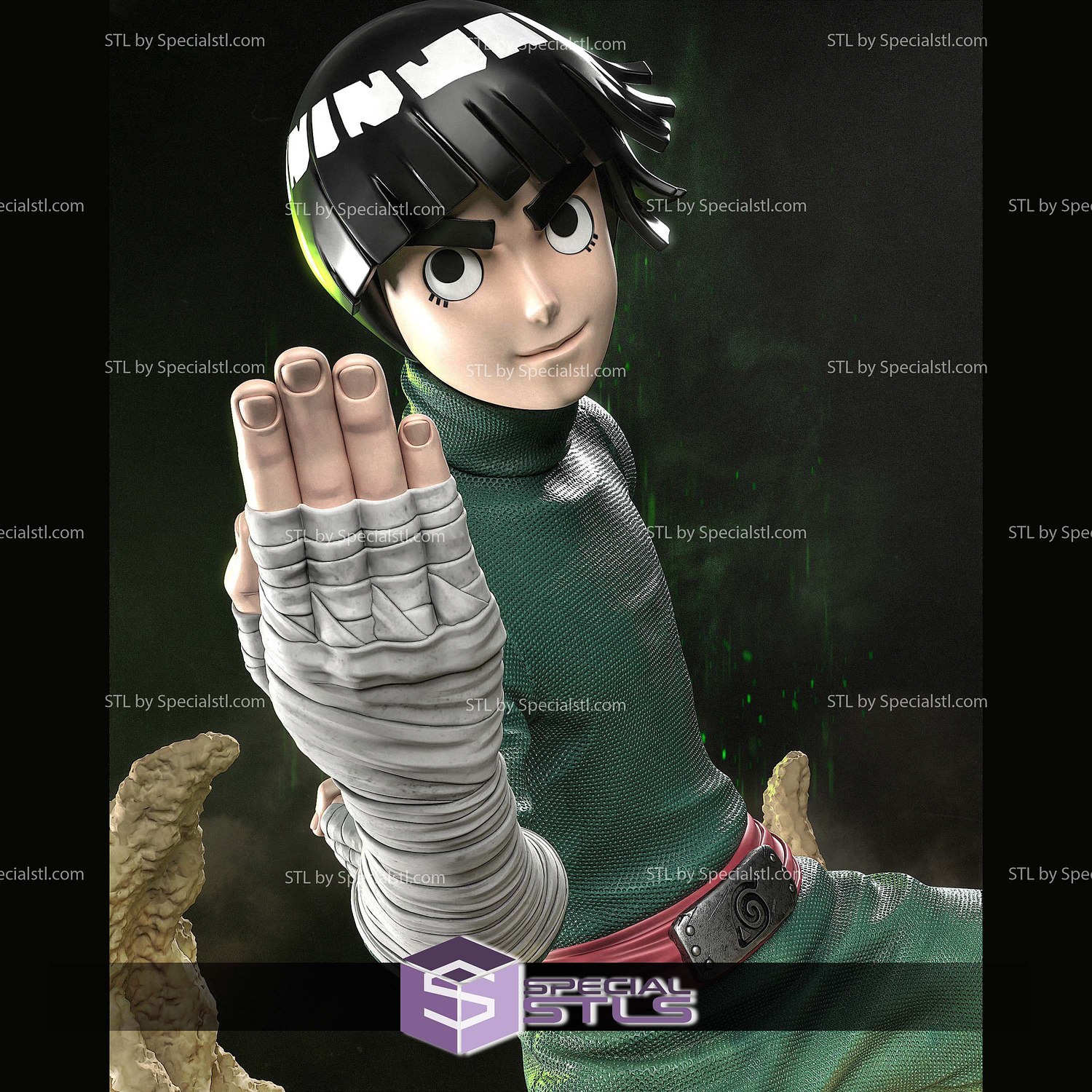 Rock Lee 250mm 3D Printer Files STL Model — view 5