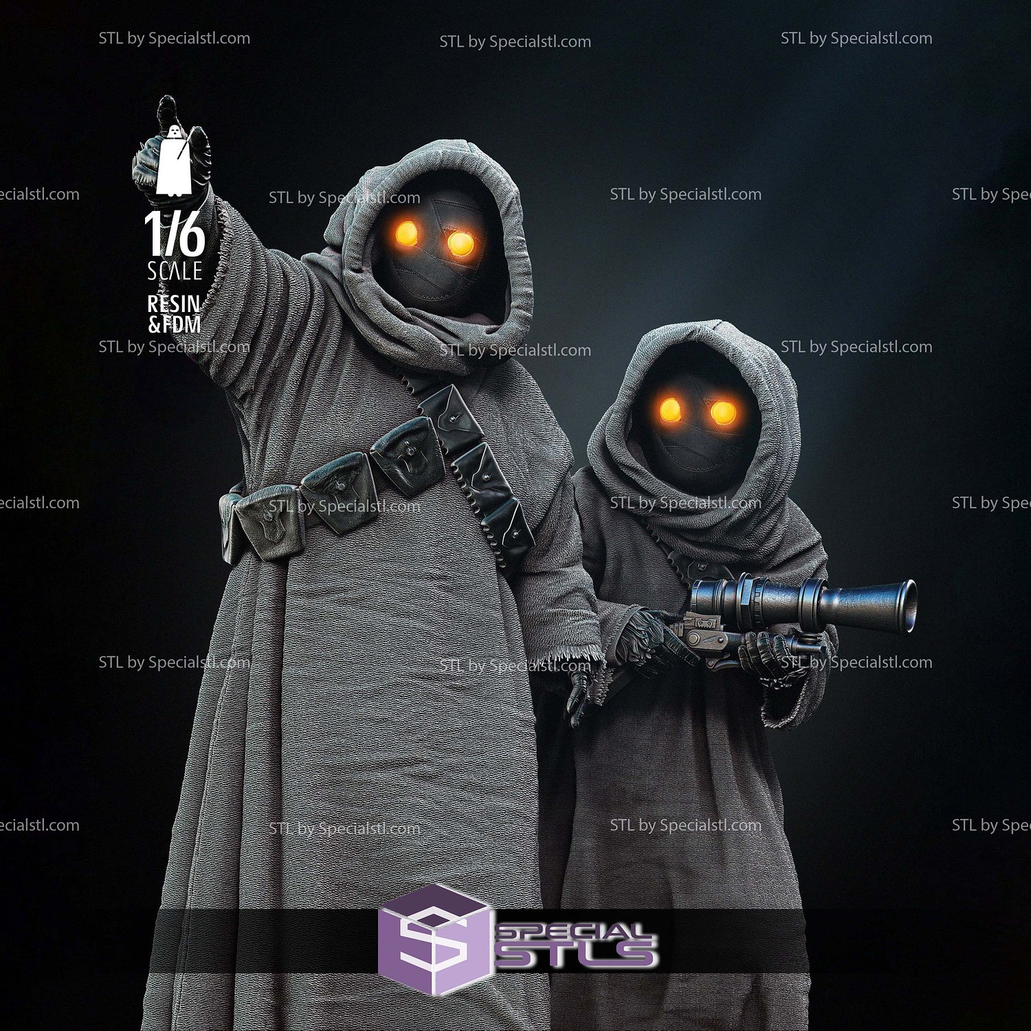 Jawa Starwars 3D Printing Models STL Model — view 2