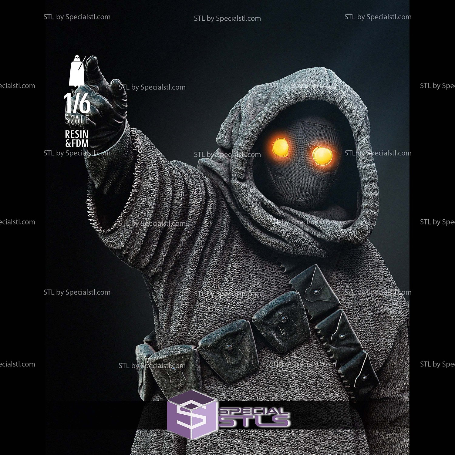 Jawa Starwars 3D Printing Models STL Model — view 6