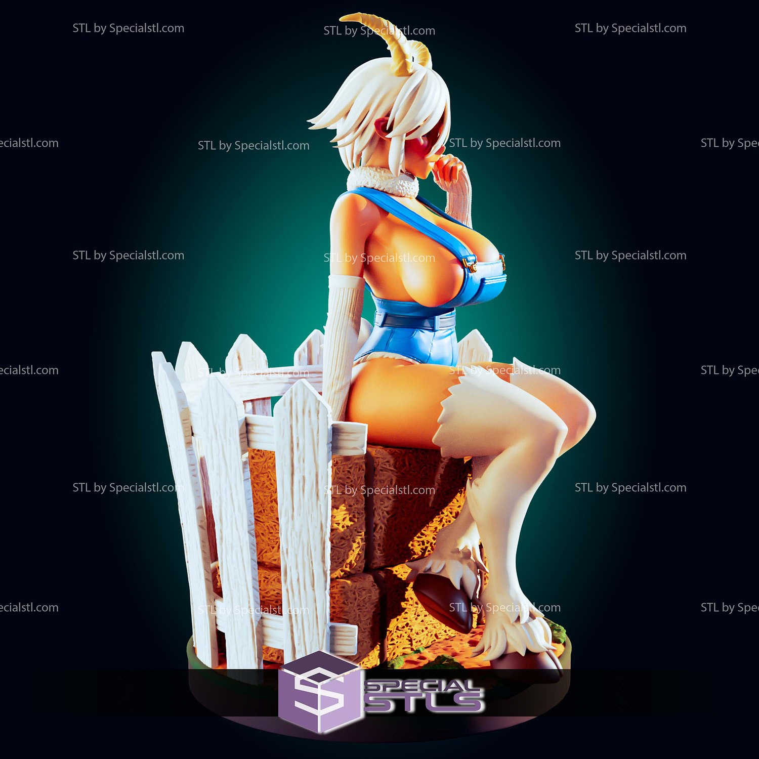 Saane Goat Monster Girl 3D Printer Files STL Model — view 2