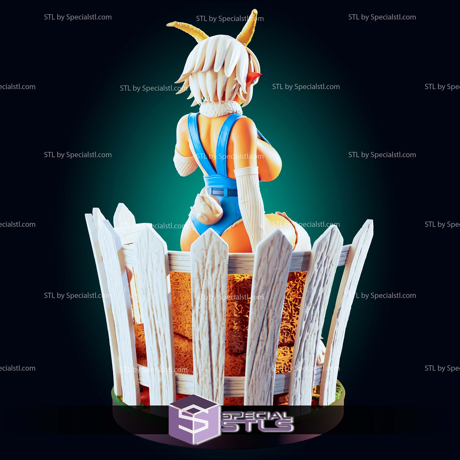 Saane Goat Monster Girl 3D Printer Files STL Model — view 3