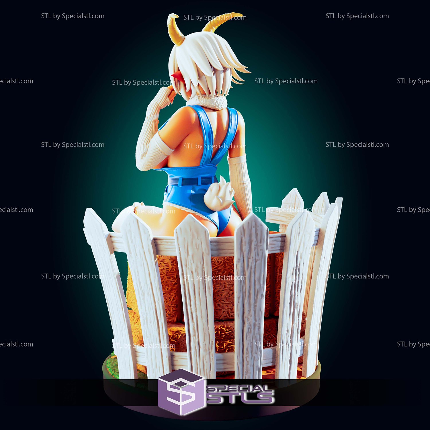Saane Goat Monster Girl 3D Printer Files STL Model — view 4