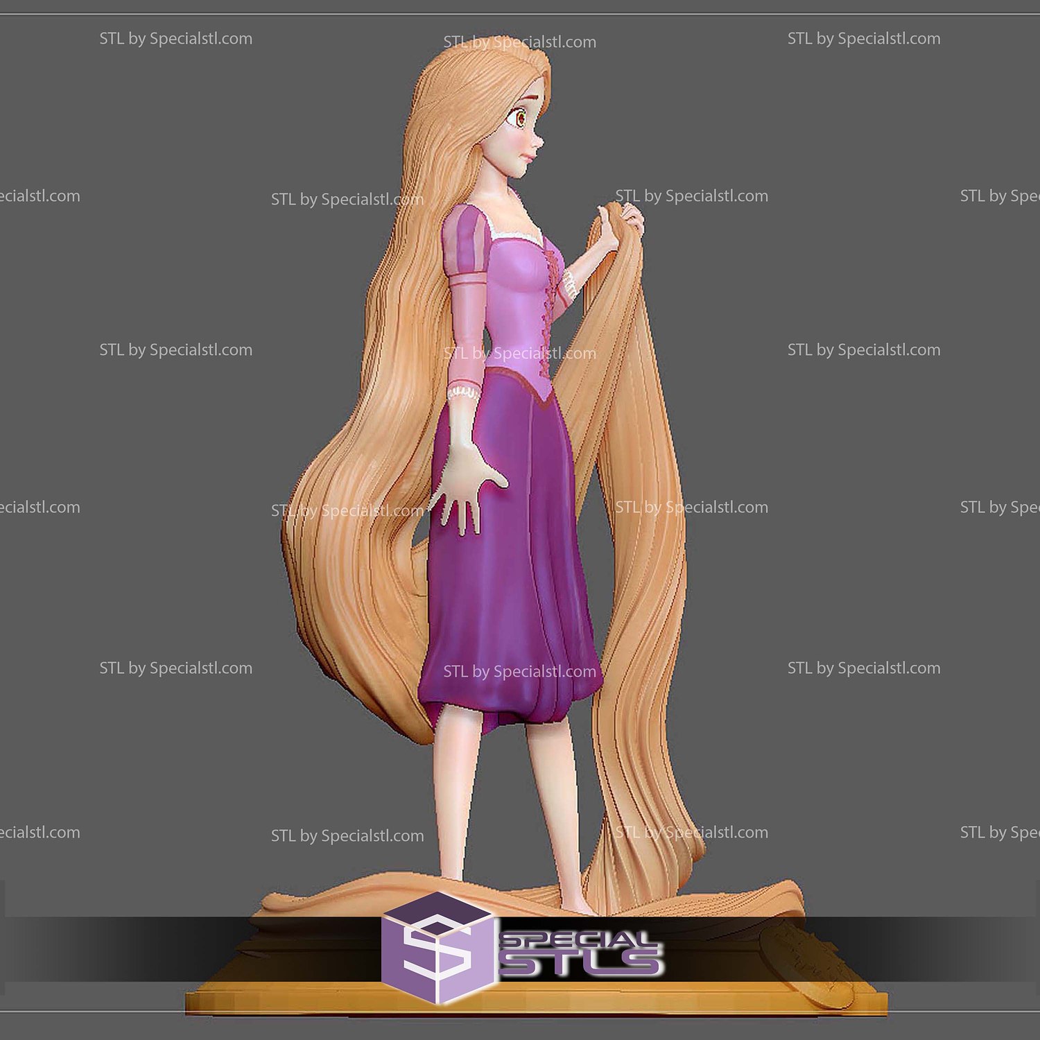 Rapunzel Princess 3D Printer Files STL Model — view 7
