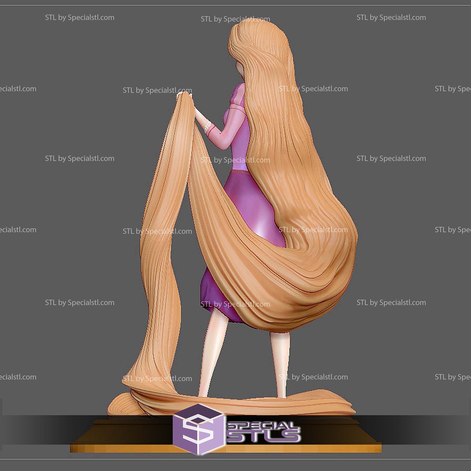Rapunzel Princess 3D Printer Files STL Model — view 8