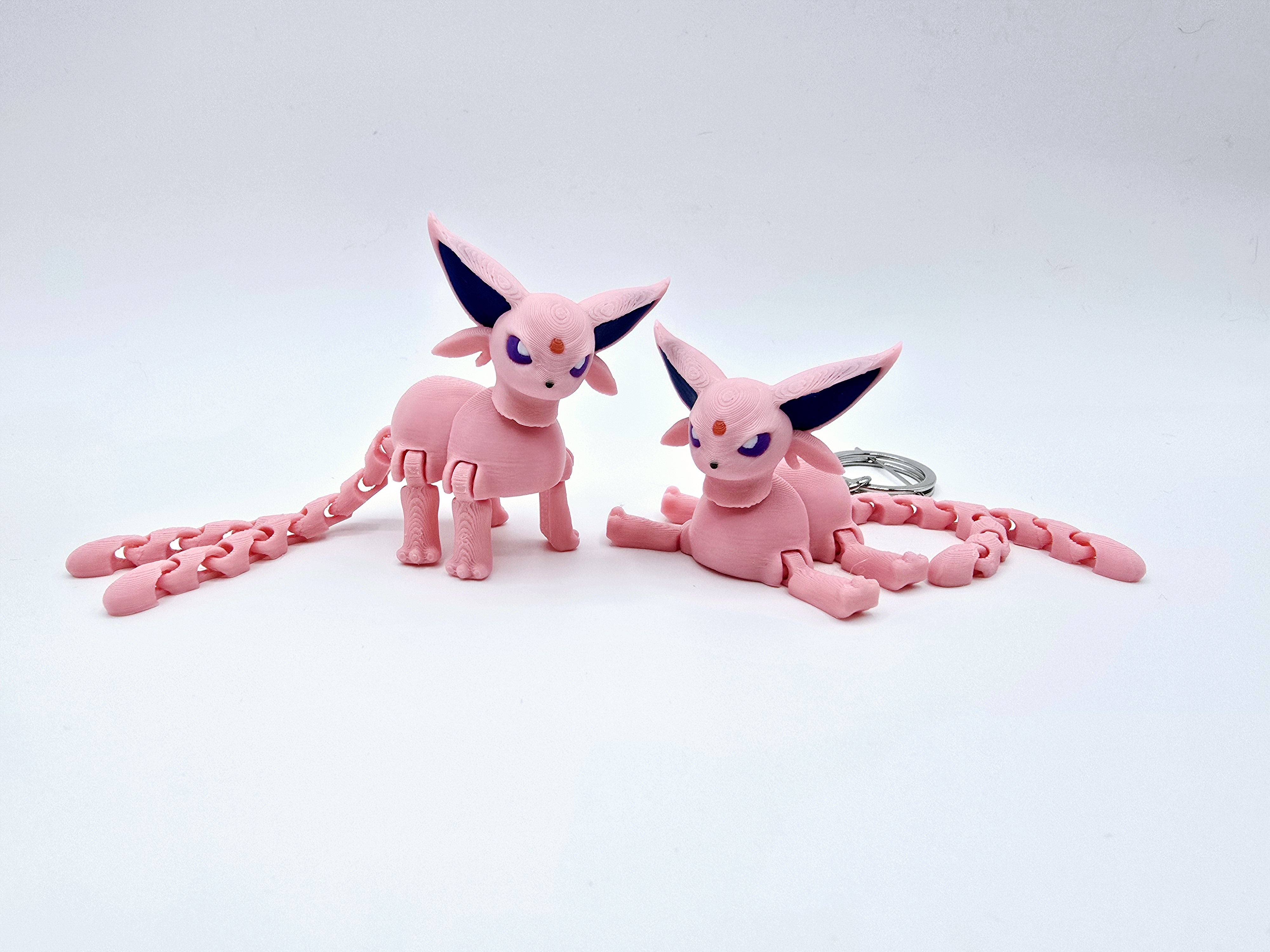 Flexi Espeon Pocket Pet Keychain 3D STL Model