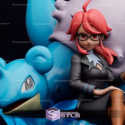 Lorelei and Lapras Pokemon Sculptures 3D Printing STL Model