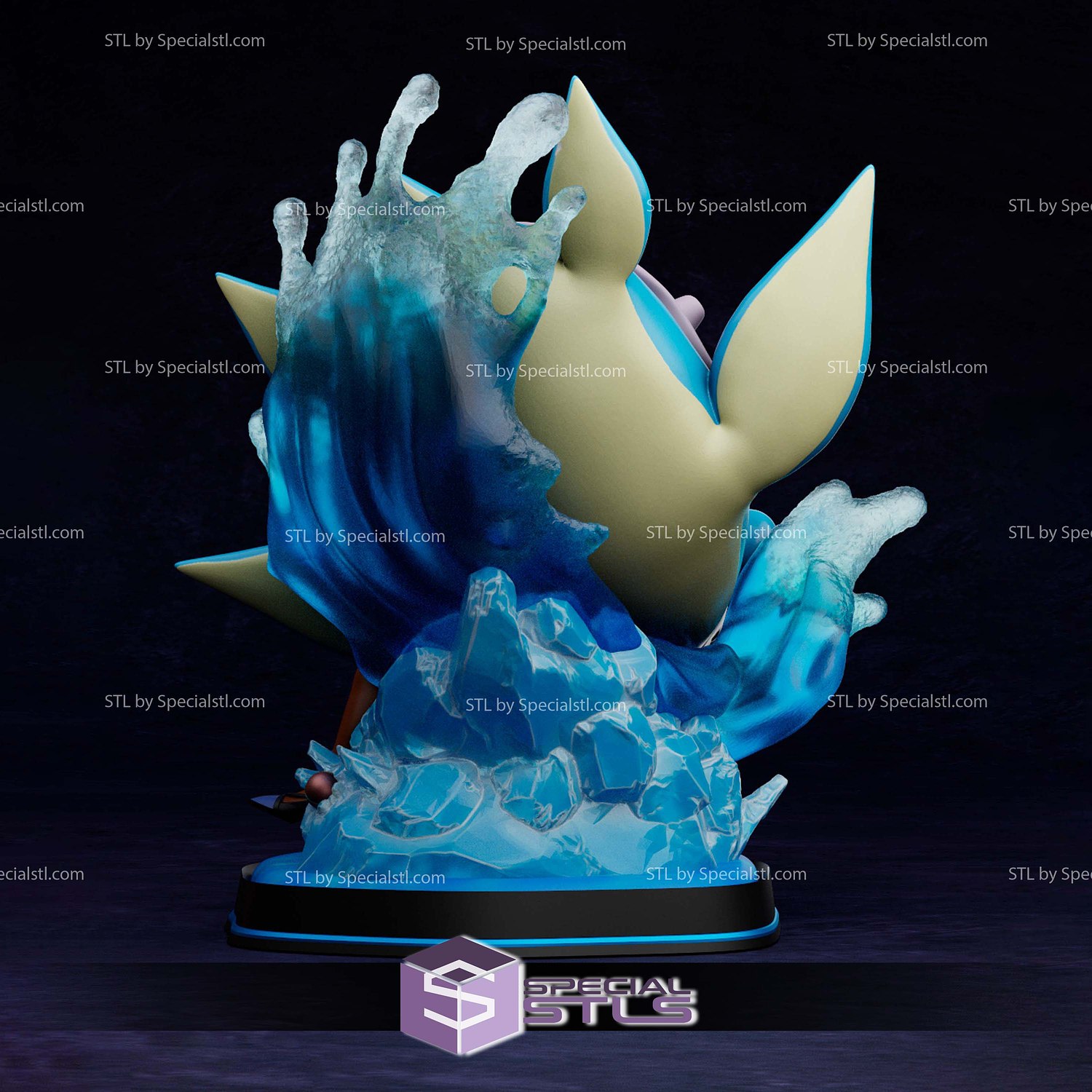 Lorelei and Lapras Pokemon Sculptures 3D Printing STL Model — view 5