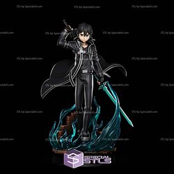 Kirito Sword Art Online Diorama STL Files 3D Model