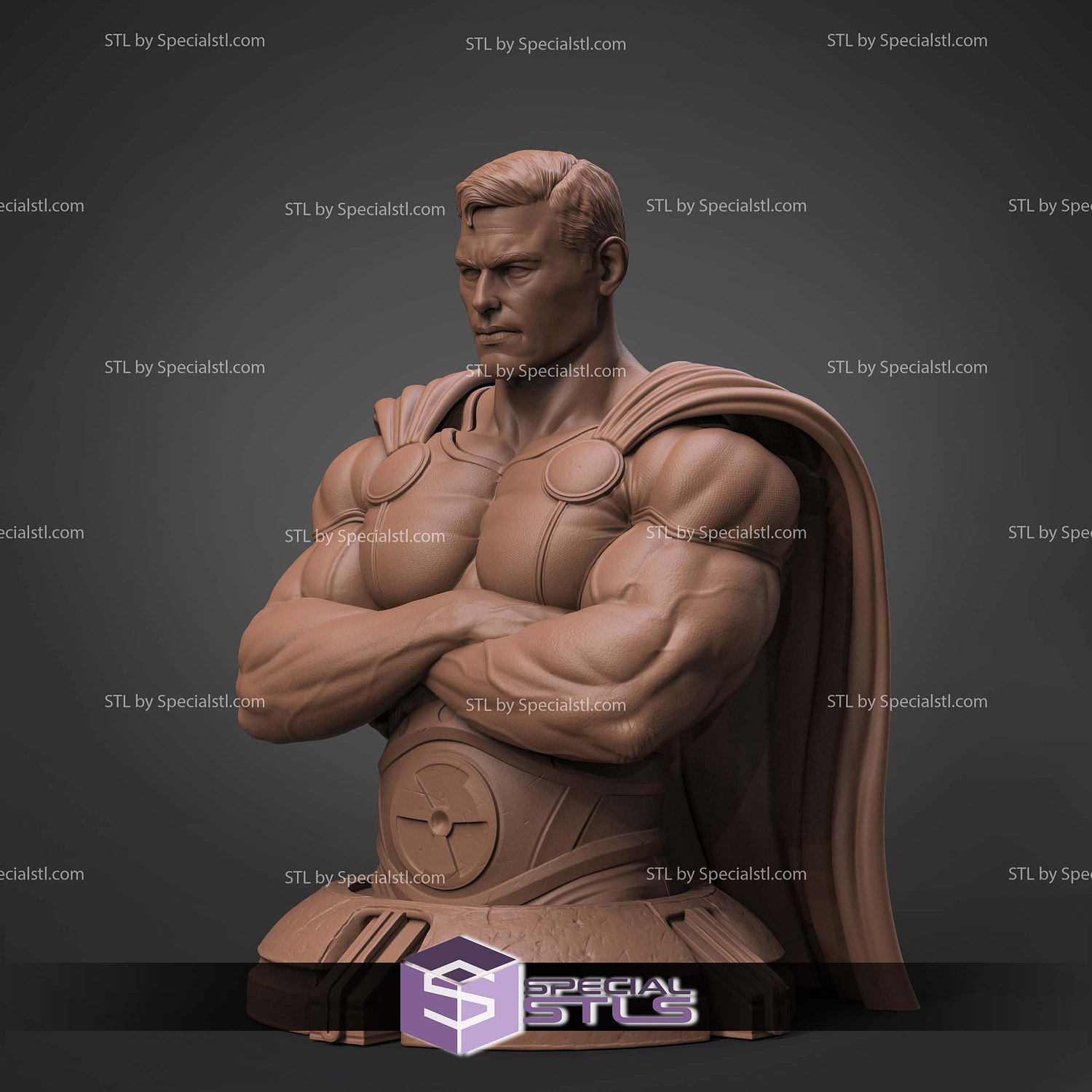 Hyperion Marvel Hero Bust STL Files 3D Model — view 2