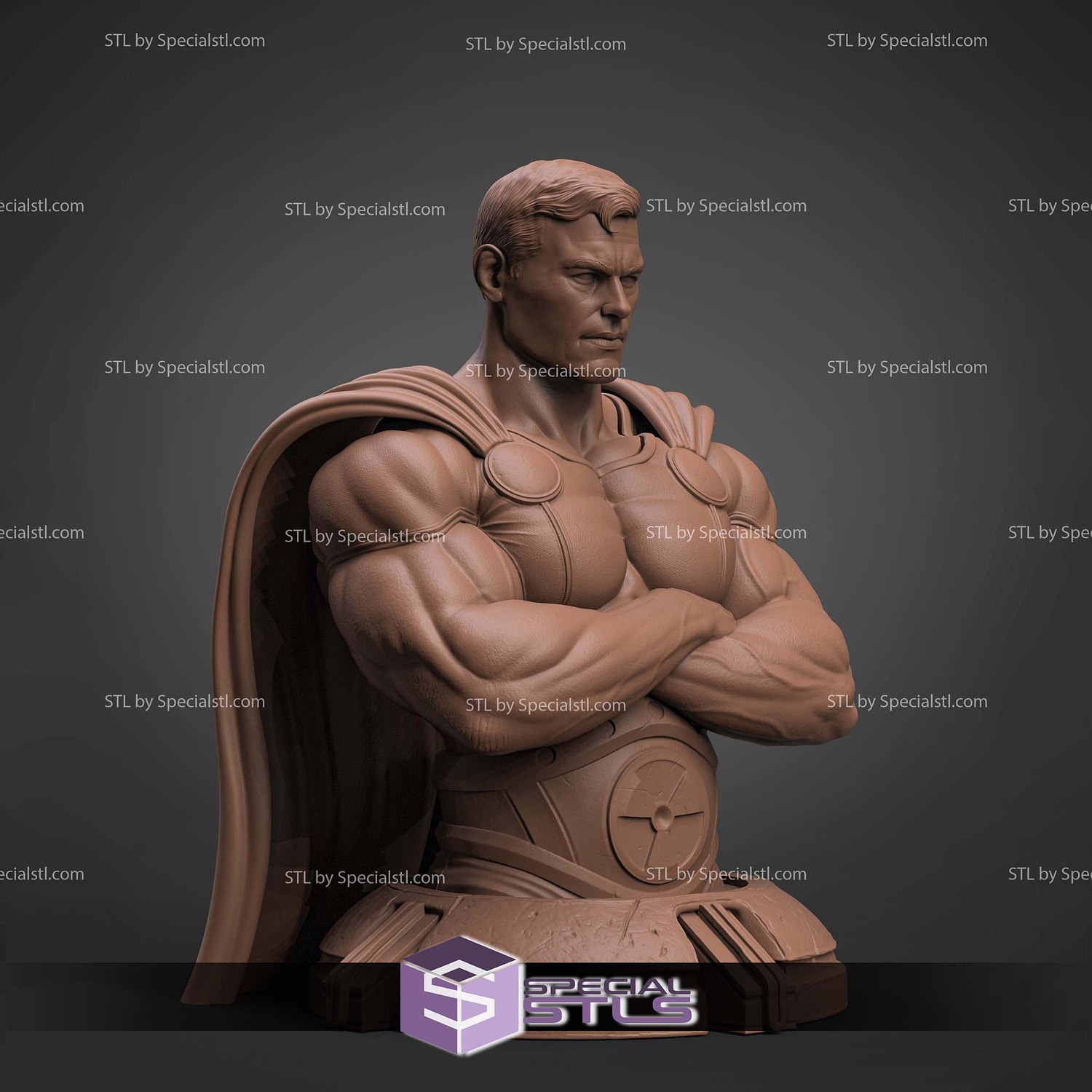 Hyperion Marvel Hero Bust STL Files 3D Model — view 3