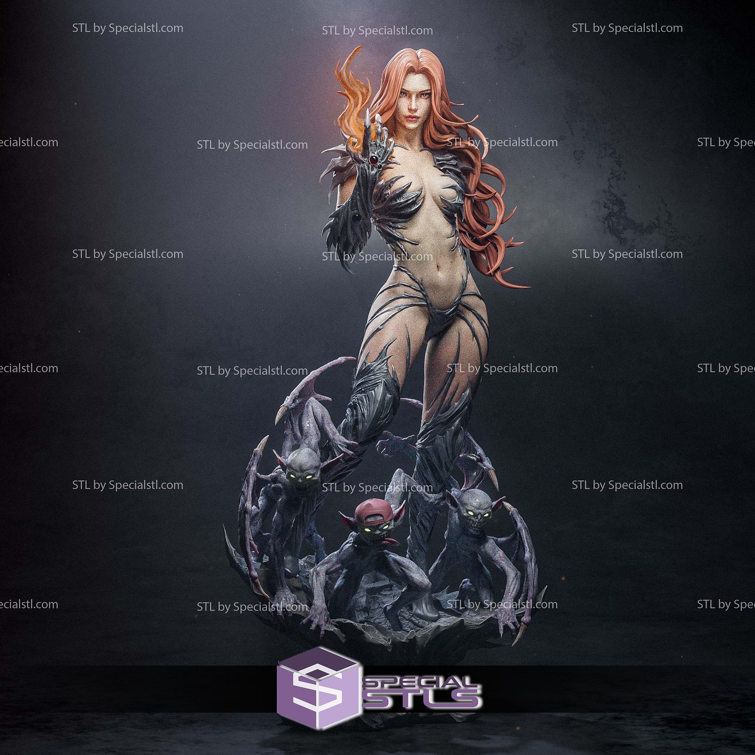 Sara Pezzini Witchblade Fire 3D Printer Files STL Model — view 3